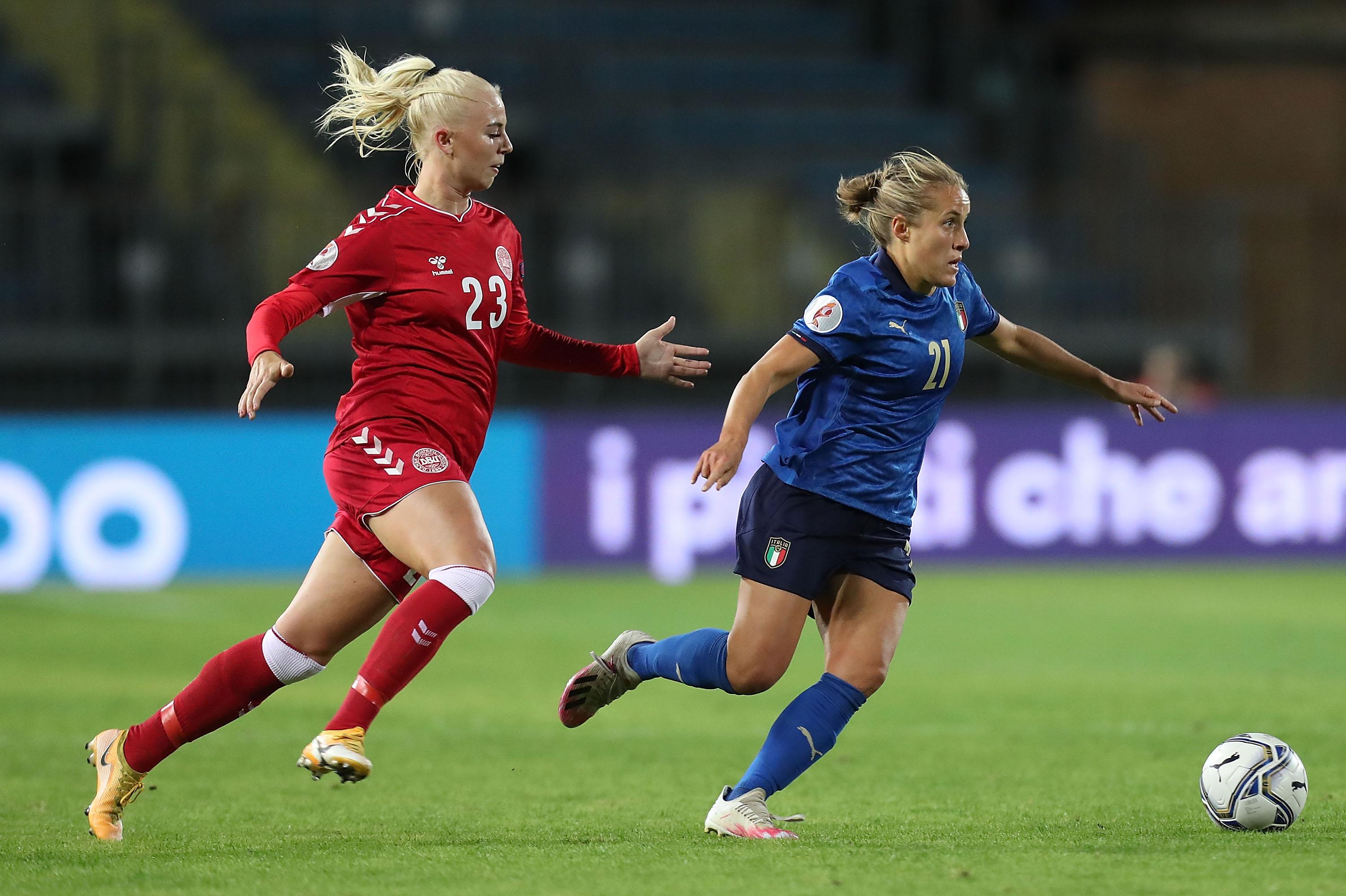 <> during the UEFA Women's EURO 2022 qualifier match between Italy Women's and Denmark Womens's at Stadio Carlo Castellani on October 27, 2020 in Empo