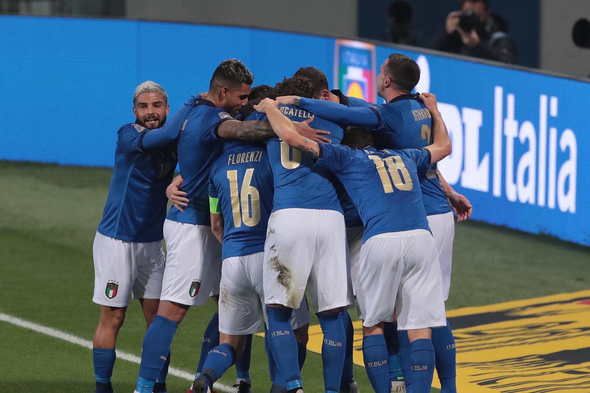 REGGIO NELL\\'EMILIA, ITALY - NOVEMBER 15:  during the UEFA Nations League group stage match between Italy and Poland at Mapei Stadium - Citta\\' del Tricolore on November 15, 2020 in Reggio nell\\'Emilia, Italy. (Photo by Emilio Andreoli/Getty Images)
