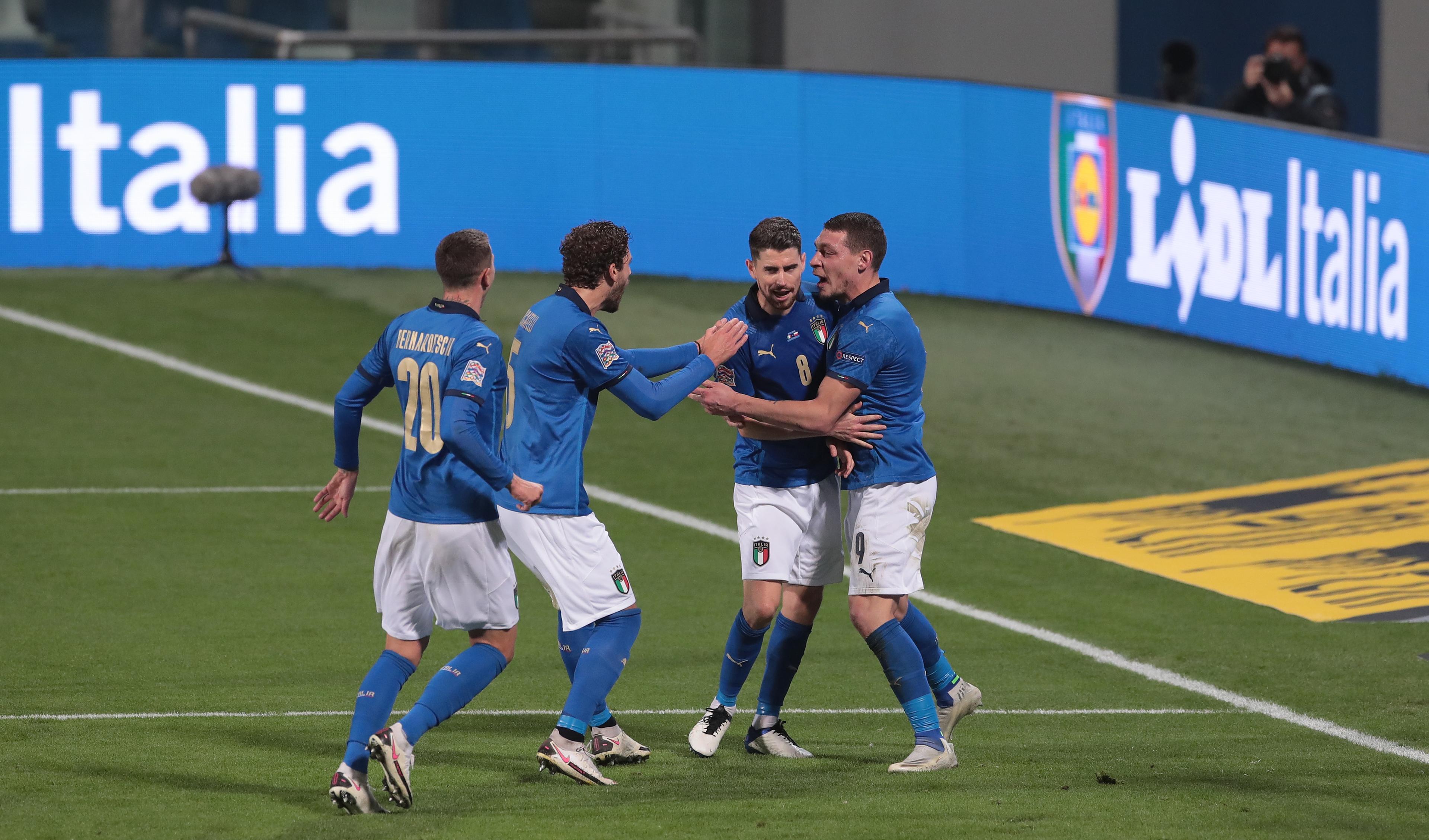 REGGIO NELL'EMILIA, ITALY - NOVEMBER 15: during the UEFA Nations League group stage match between Italy and Poland at Mapei Stadium - Citta' del Tricolore on November 15, 2020 in Reggio nell'Emilia, Italy. (Photo by Emilio Andreoli/Getty Images)