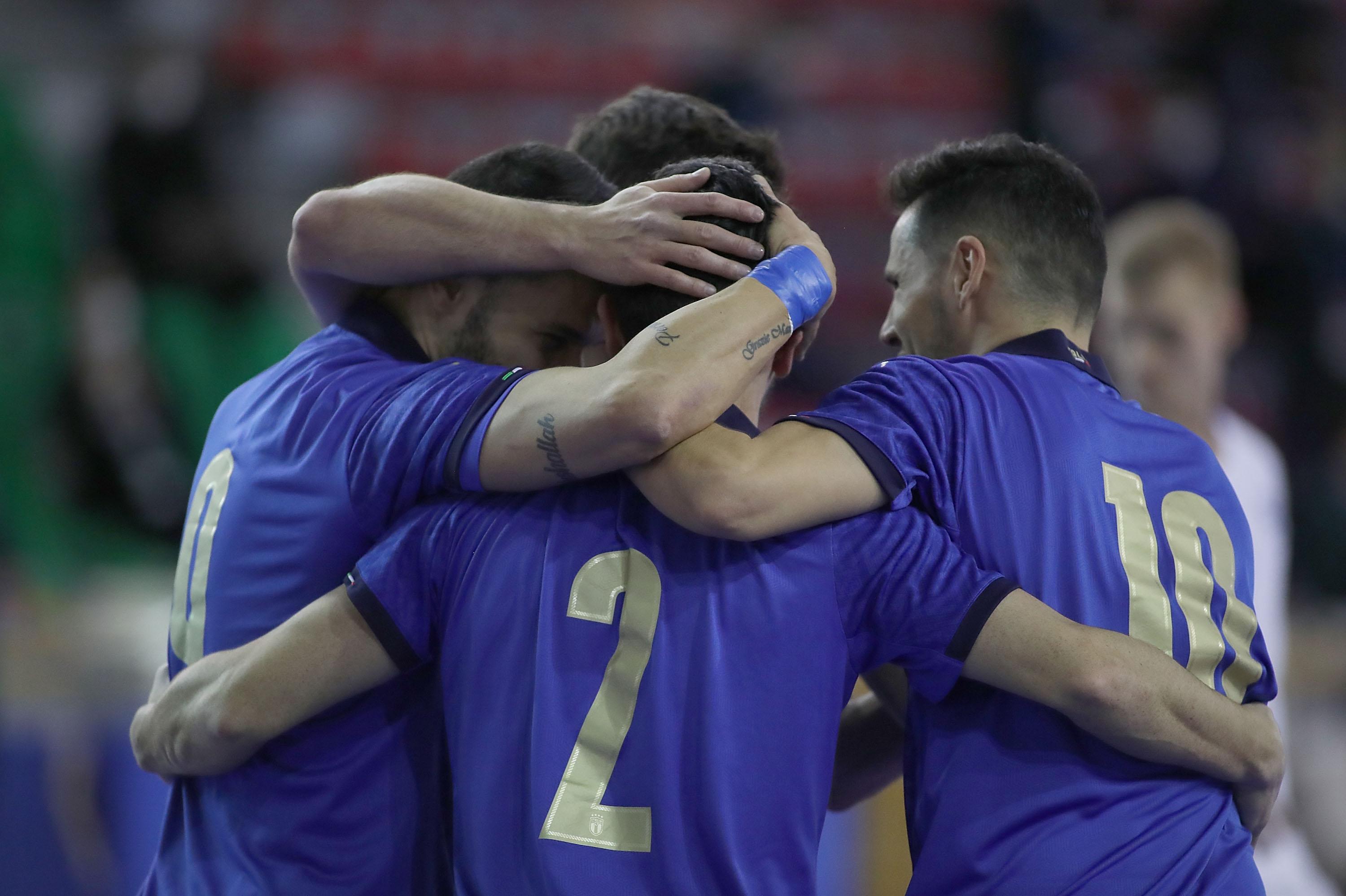 during the UEFA Futsal EURO 2022 Qualifier between Italy and Finland at Estraforum on February 2, 2021 in Prato, Italy.