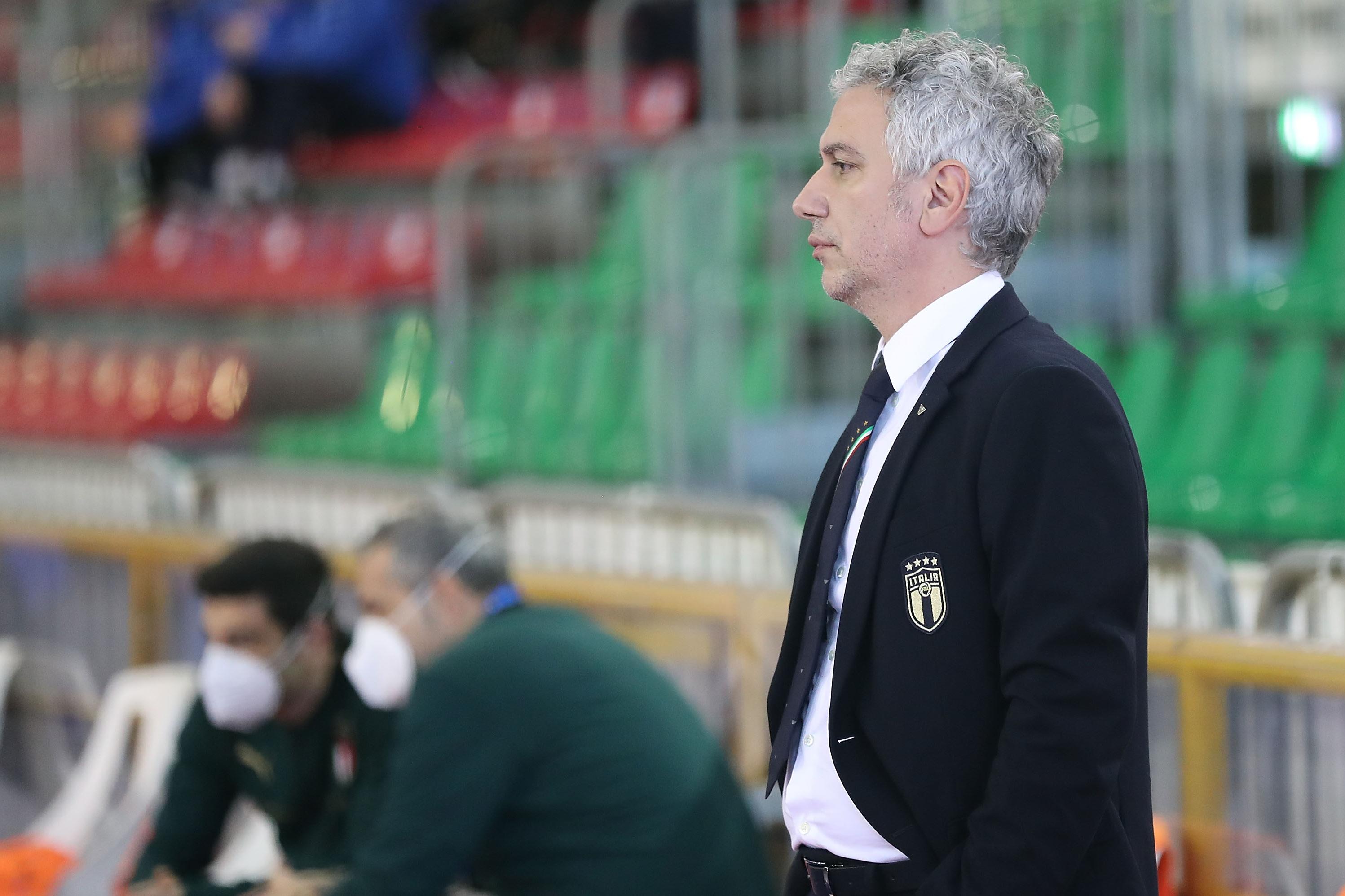 during the UEFA Futsal EURO 2022 Qualifier between Italy and Finland at Estraforum on February 2, 2021 in Prato, Italy.