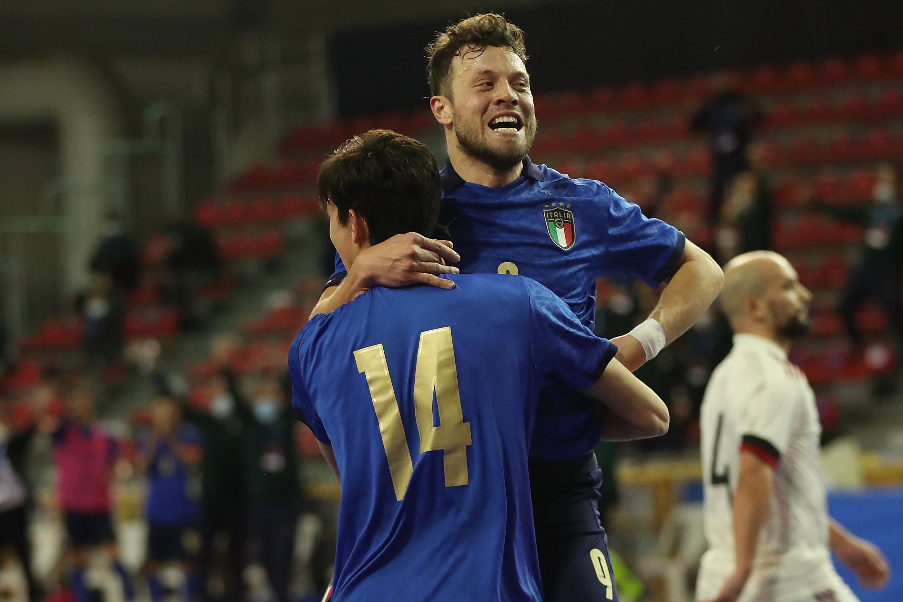 during the UEFA Futsal EURO 2022 Qualifier between Italy and Belgium at Estraforum on March 9, 2021 in Prato, Italy.