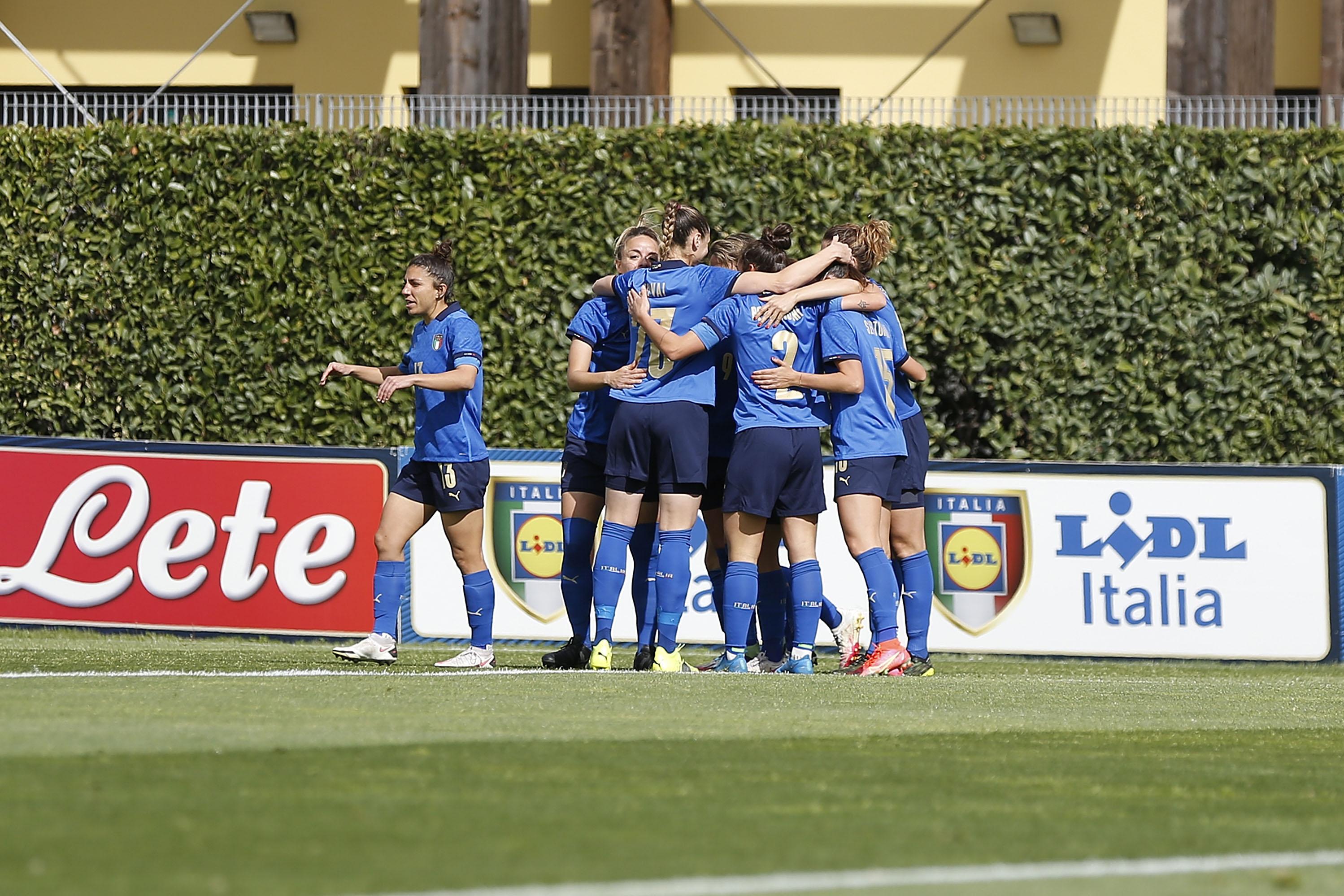 during the International Friendly Match between Italy Women and Iceland Women at Centro Tecnico Federale di Coverciano on April 13, 2021 in Florence, Italy.