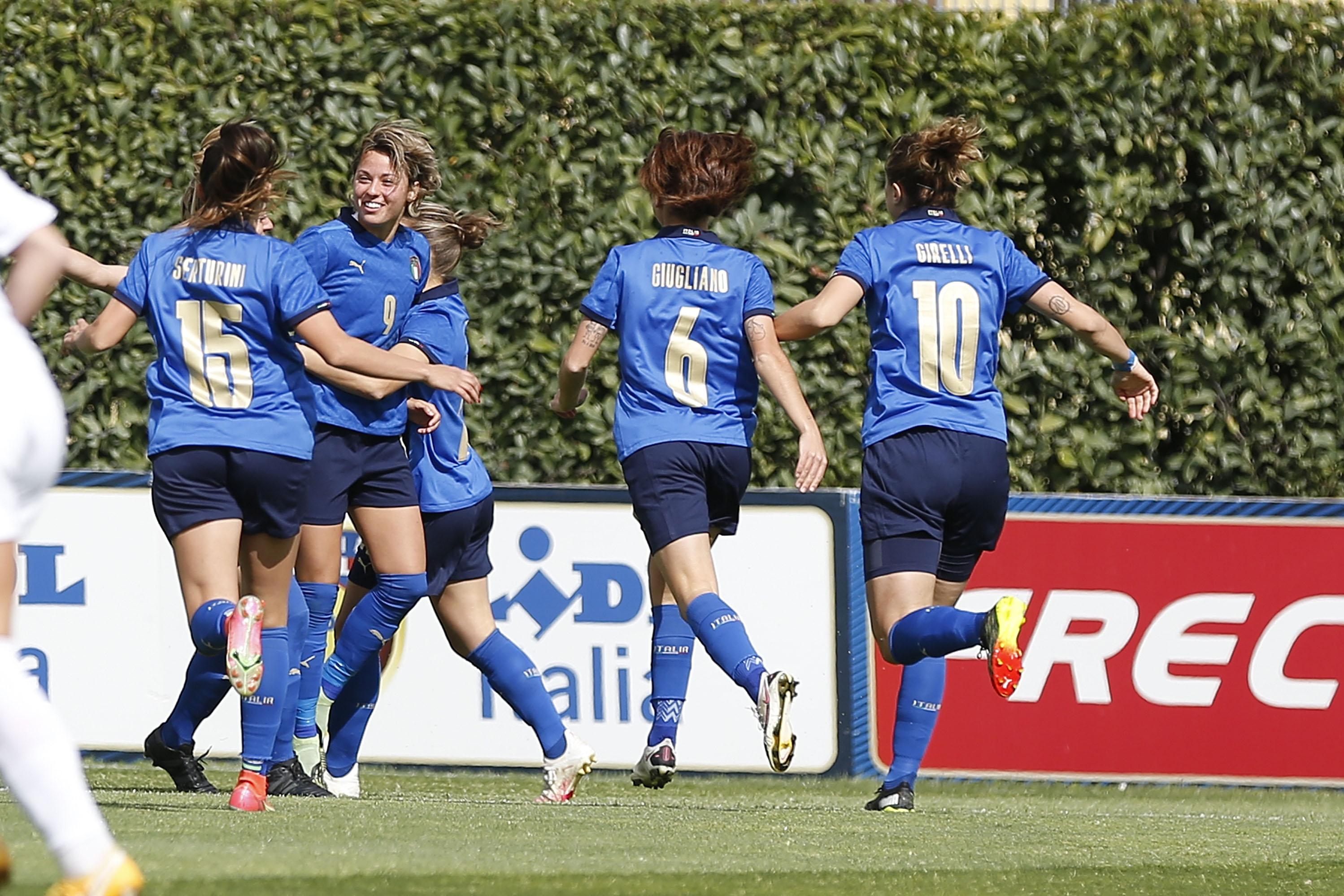 during the International Friendly Match between Italy Women and Iceland Women at Centro Tecnico Federale di Coverciano on April 13, 2021 in Florence, Italy.