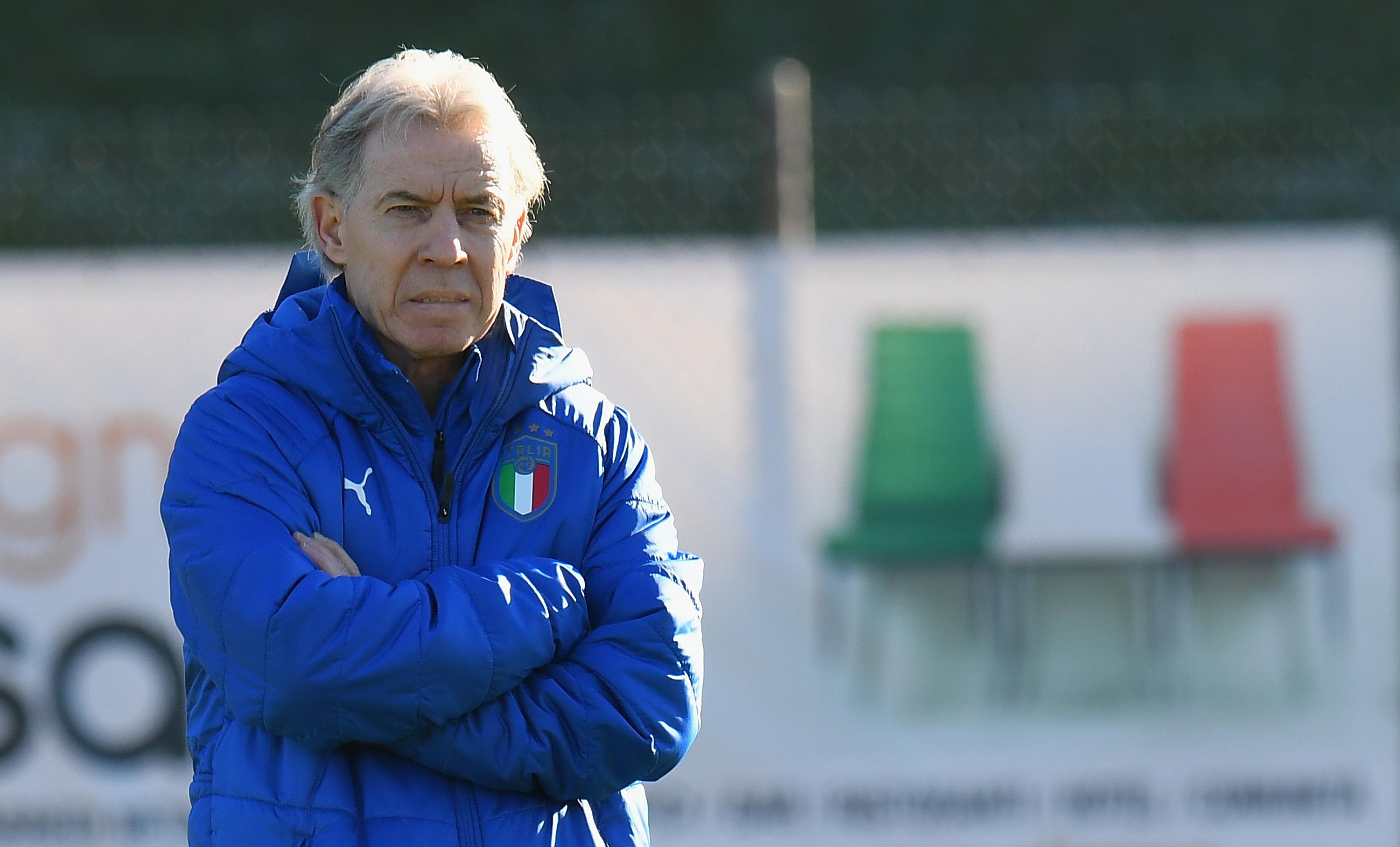 SAVIGNANO SUL RUBICONE, ITALY - DECEMBER 12: Daniele Zoratto head coach of Italy U16 looks on during the International Friendly match between Italy U16 and Turkey U16 on December 12, 2018 in Savignano sul Rubicone, Italy. (Photo by Alessandro Sabattini/Getty Images)