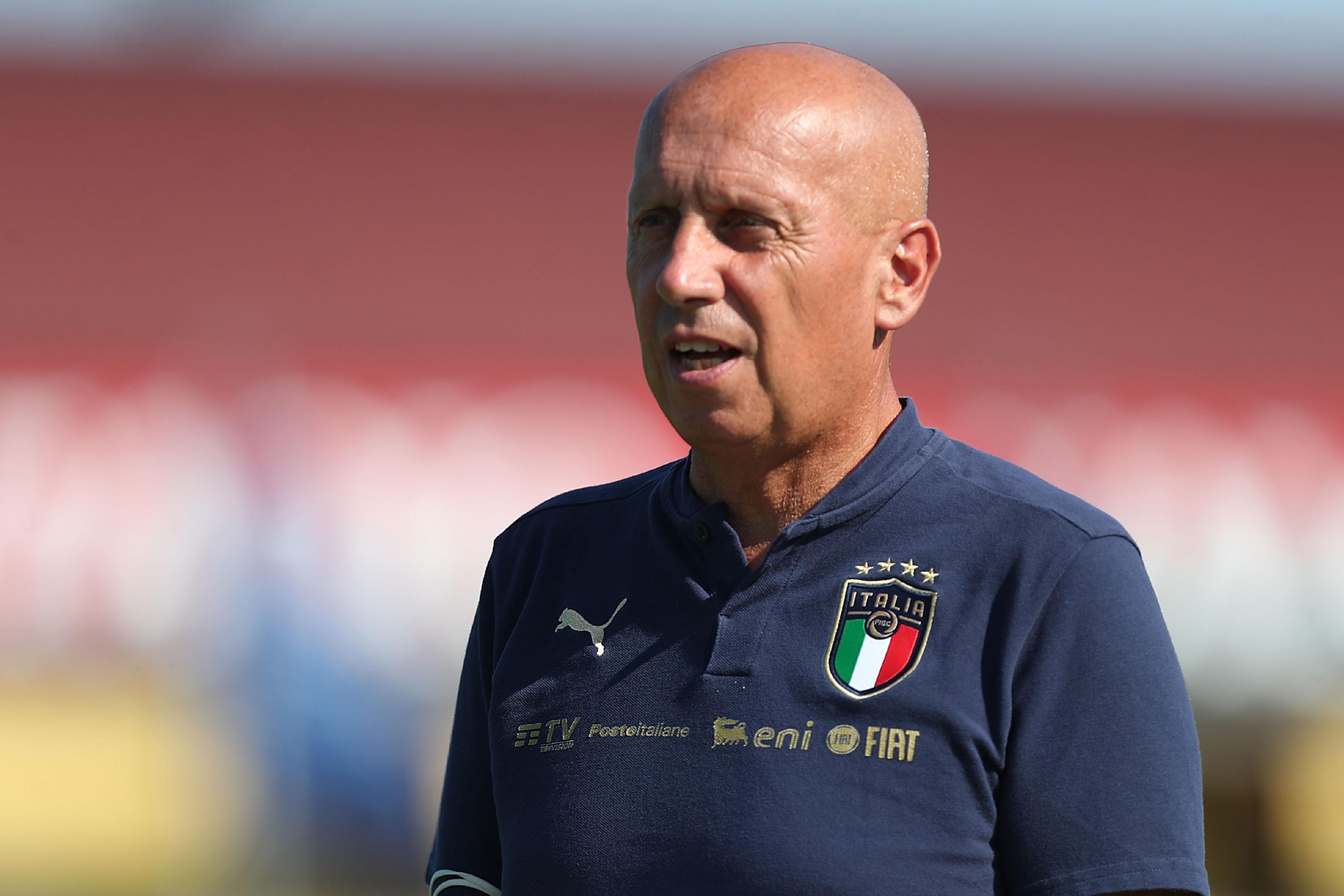 FLORENCE, ITALY - AUGUST 12: Maurizio Viscidi of FIGC during the match between Italy U18 and Albania U18 at Centro Tecnico Federale di Coverciano on August 12, 2021 in Florence, Italy.  (Photo by Gabriele Maltinti/Getty Images)