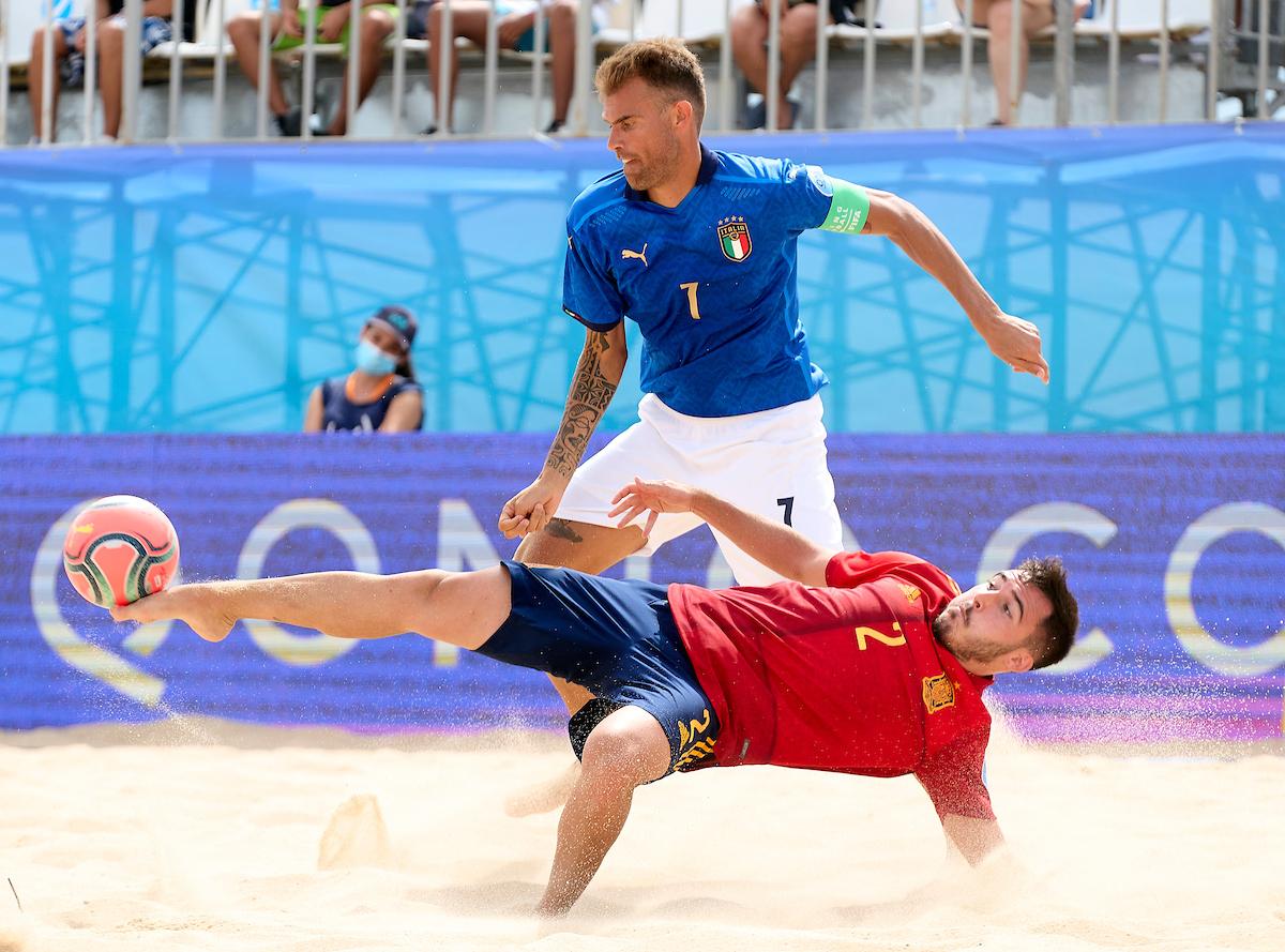 FIGUEIRA DA FOZ, PORTUGAL - SEPTEMBER 12: during day 4 of the Euro Beach Soccer League Superfinal at Praia de Buarcos on September 12, 2021 in Figueira da Foz, Portugal. (Photo by Jose Manuel Alvarez/BSWW)