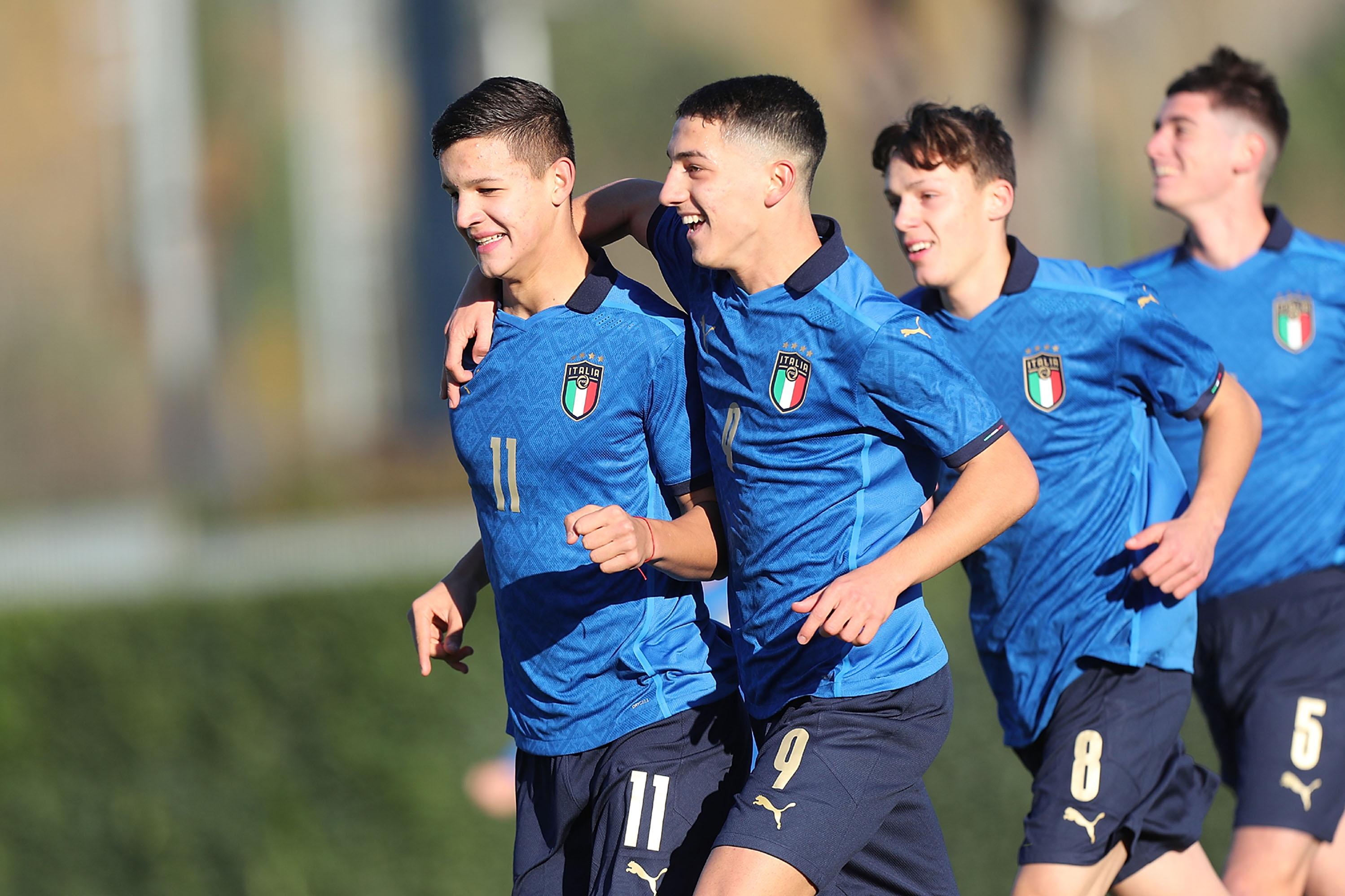 During the international friendly match between Italy U17 and France U17 at Centro Tecnico Federale di Coverciano on December 7, 2021 in Florence, Italy.