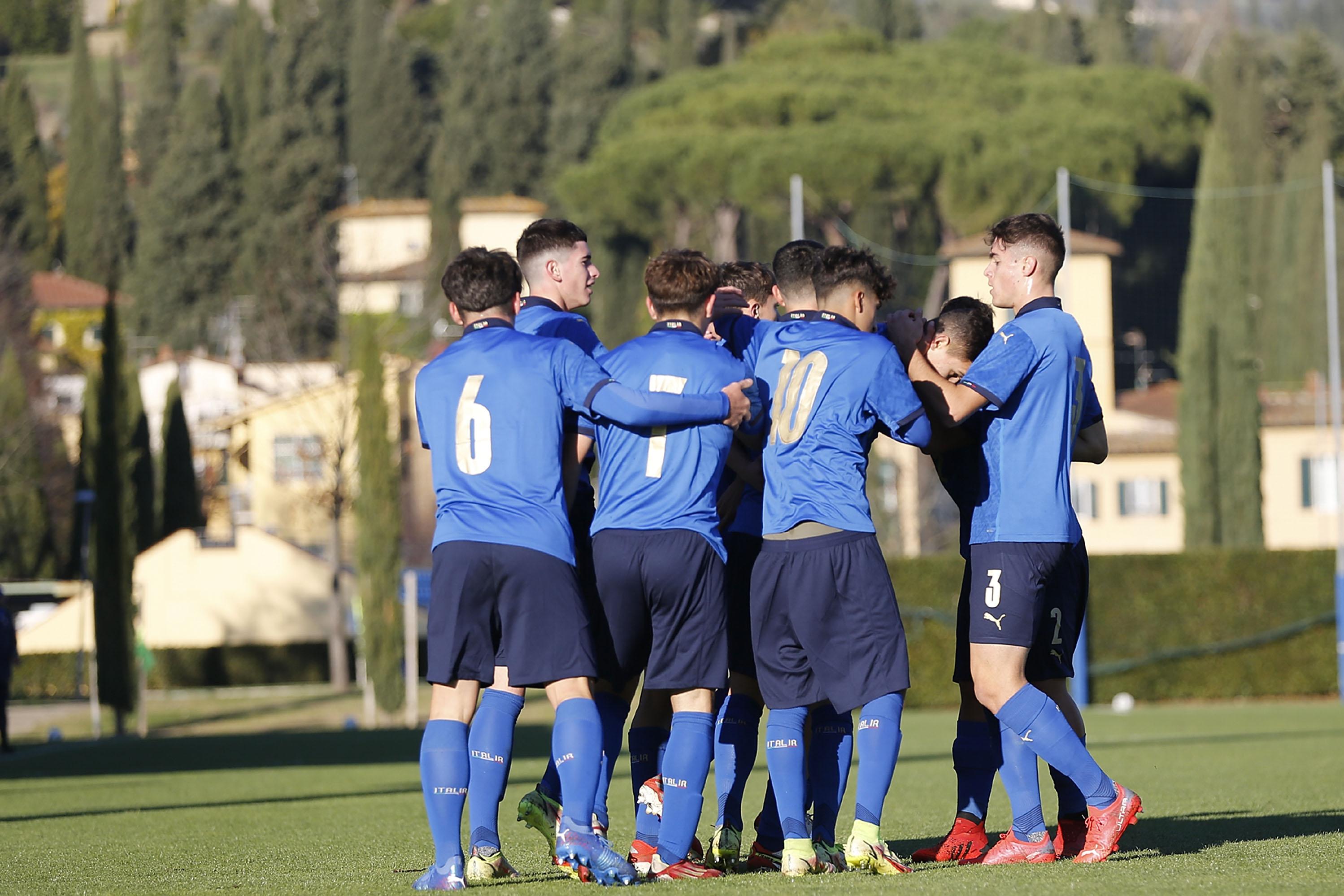 During the international friendly match between Italy U17 and France U17 at Centro Tecnico Federale di Coverciano on December 7, 2021 in Florence, Italy.