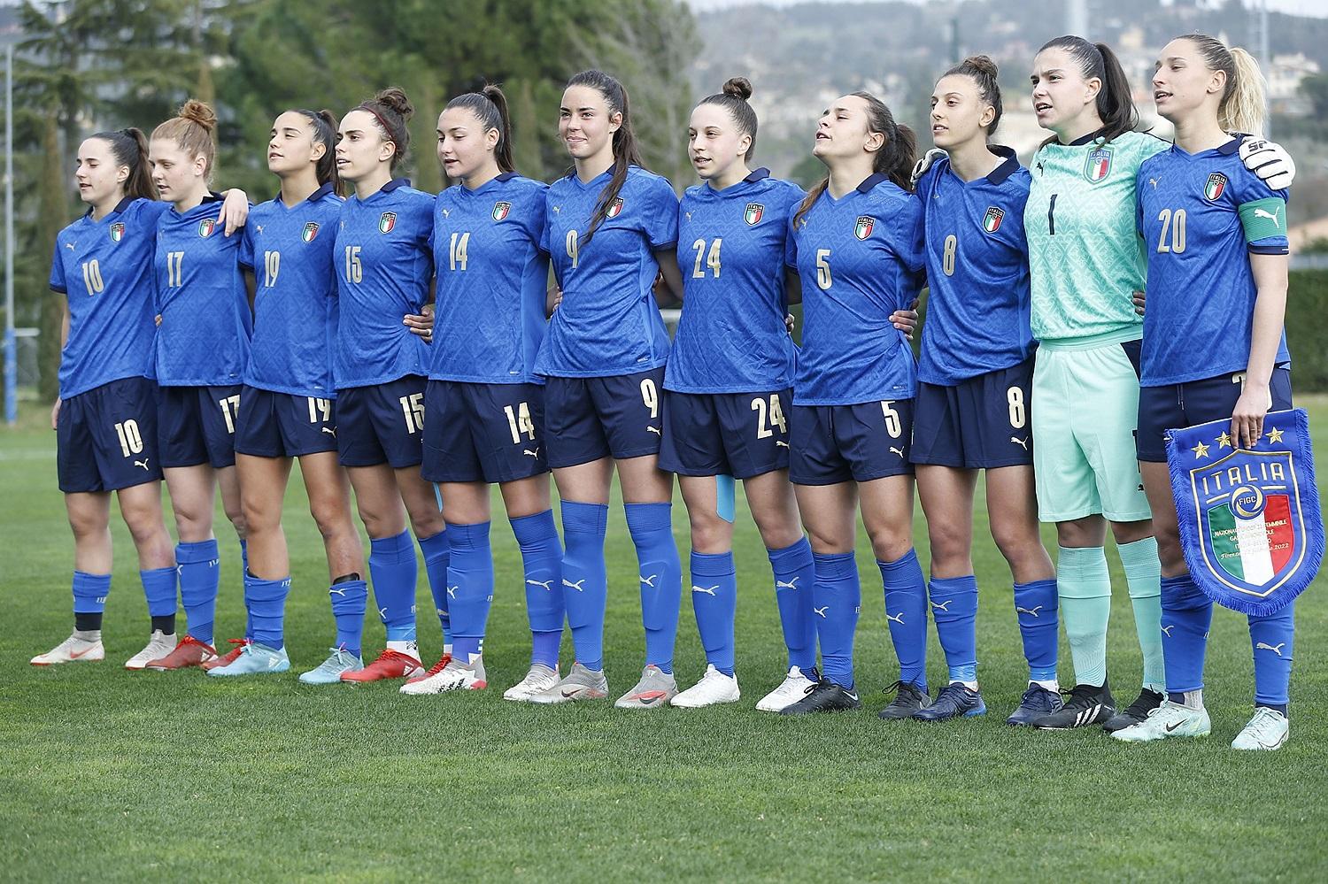 during the International Friendly match bewteen Italy Women U19 and Belgium Women U19 at Centro Tecnico Federale di Coverciano on February 21, 2022 in Florence, Italy.