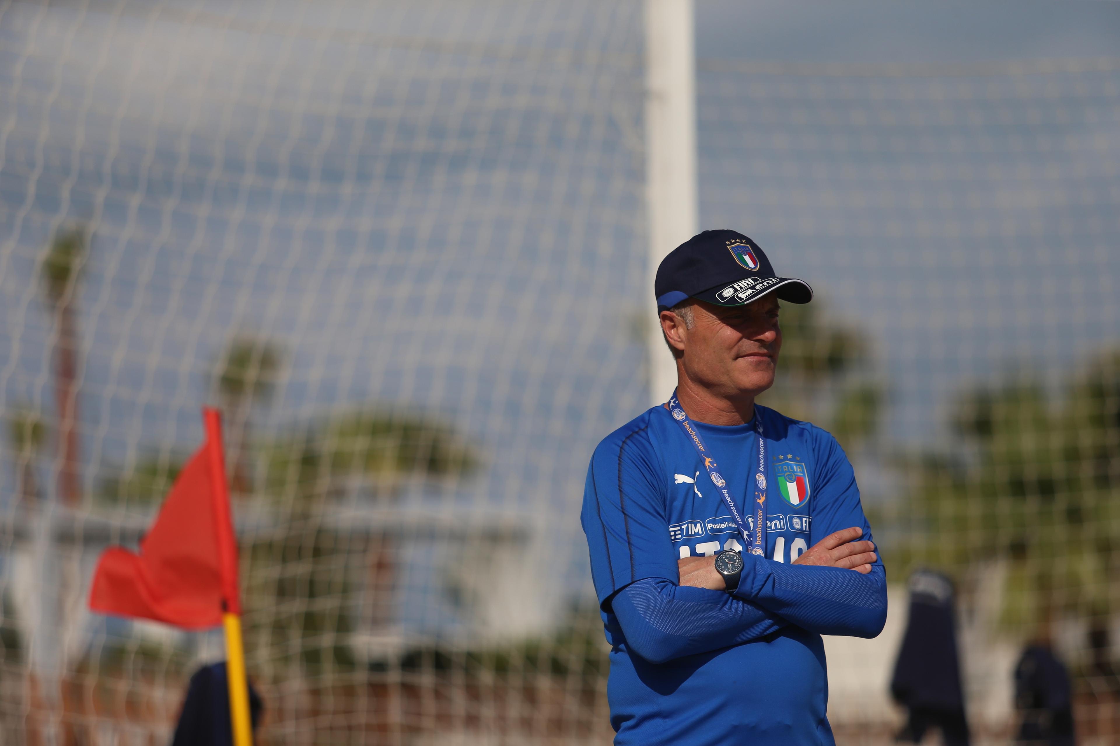 TERRACINA, ITALY - MAY 02: Italy Beach Soccer training session on May 2, 2019 in Terracina, Italy. (Photo by Paolo Bruno/Getty Images)