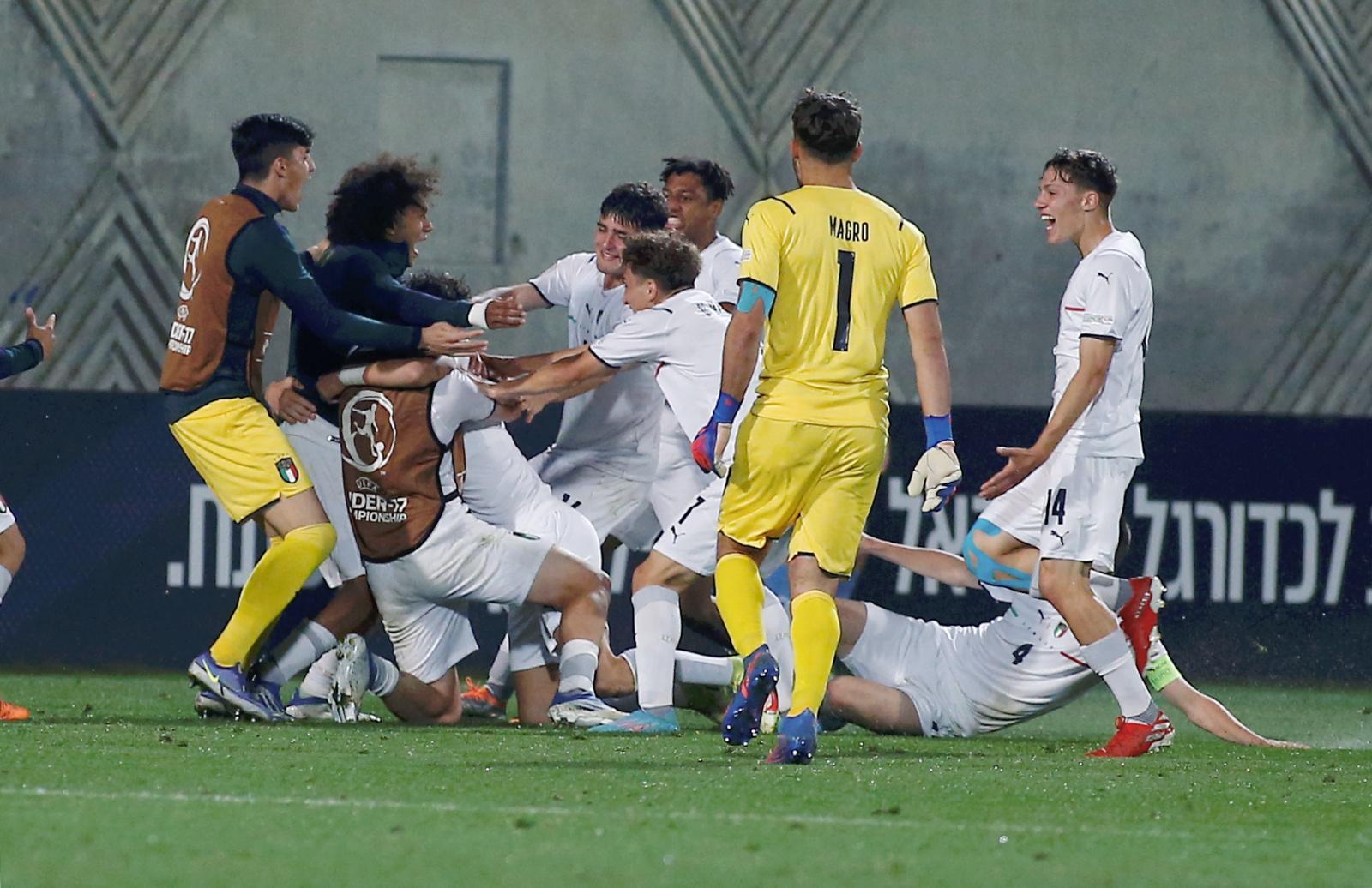 NES-ZIONA, ISRAEL - MAY 19: The UEFA European Under-17 Championship 2022 match between Israel and Italy at Nes-Ziona stadium on May 19, 2022, in Nes-Ziona, Israel. (Photo by Oded Karni supplied by Israel Football Federation)