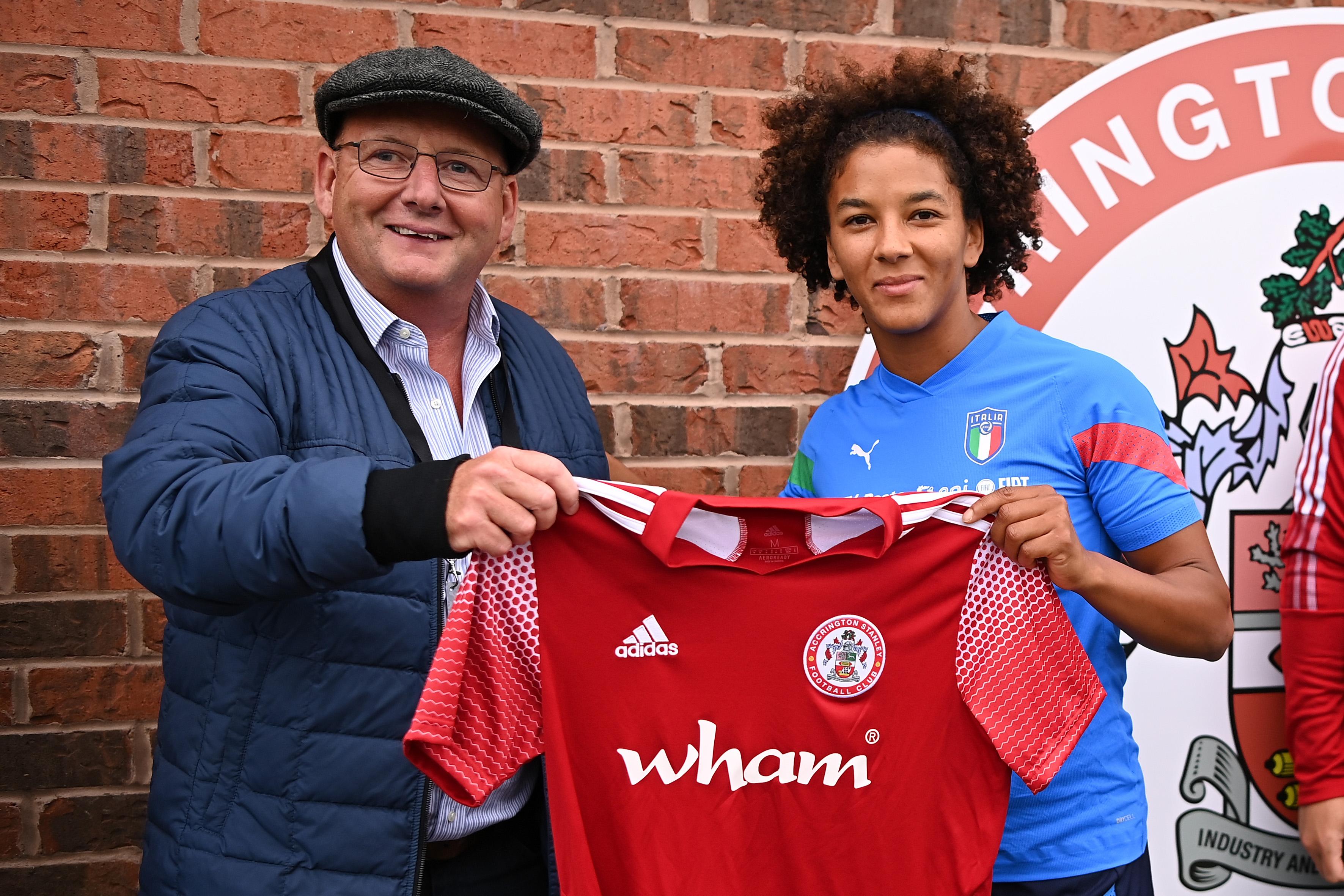 ACCRINGTON, ENGLAND - JULY 06: in action during an Italy Women training session at Accrington Stanley Community Trust Sport Hub on July 06, 2022 in Accrington, England. (Photo by Tullio M. Puglia/Getty Images)