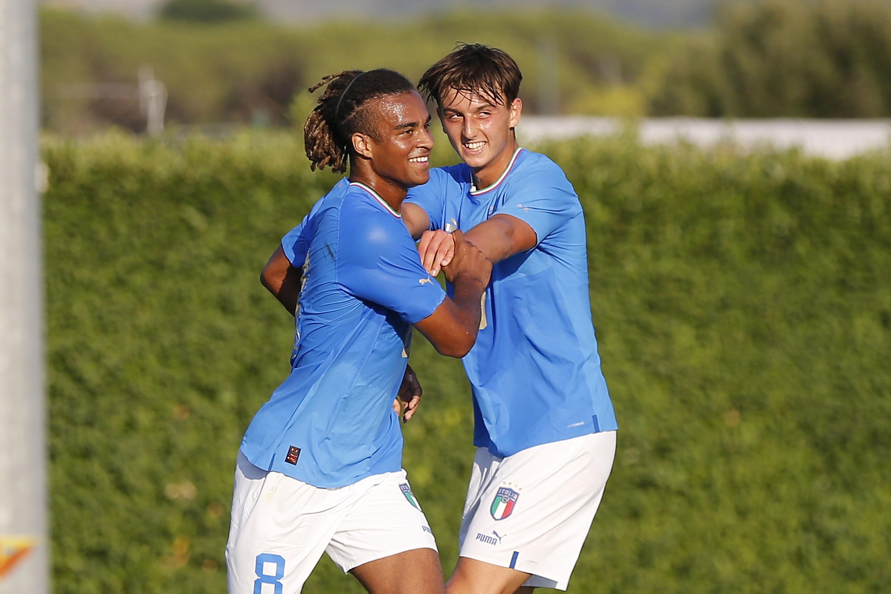 during the International Friendy match between Italy U19 and Albania U19 on August 10, 2022 in Florence, Italy.