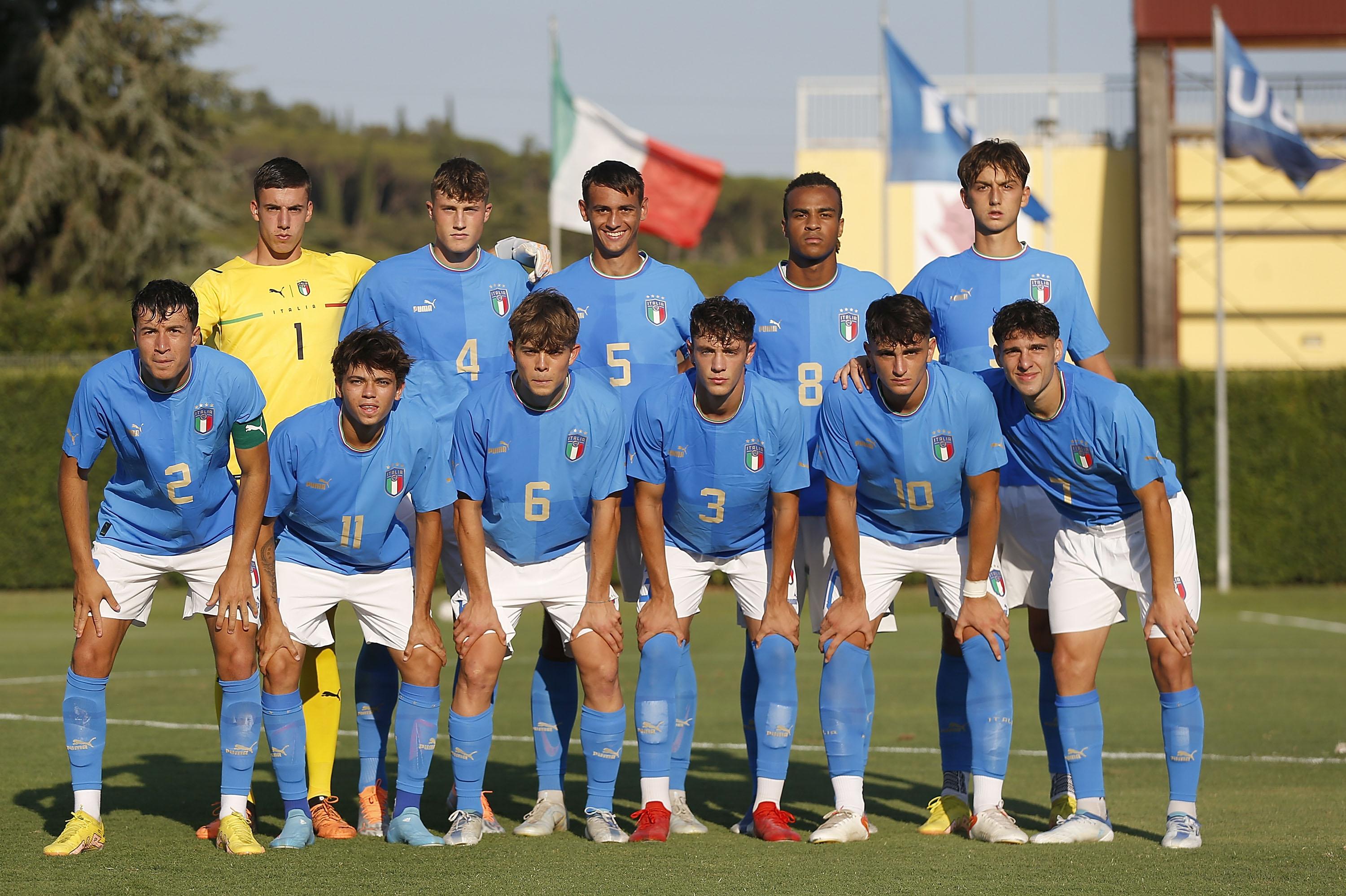 during the International Friendy match between Italy U19 and Albania U19 on August 10, 2022 in Florence, Italy.