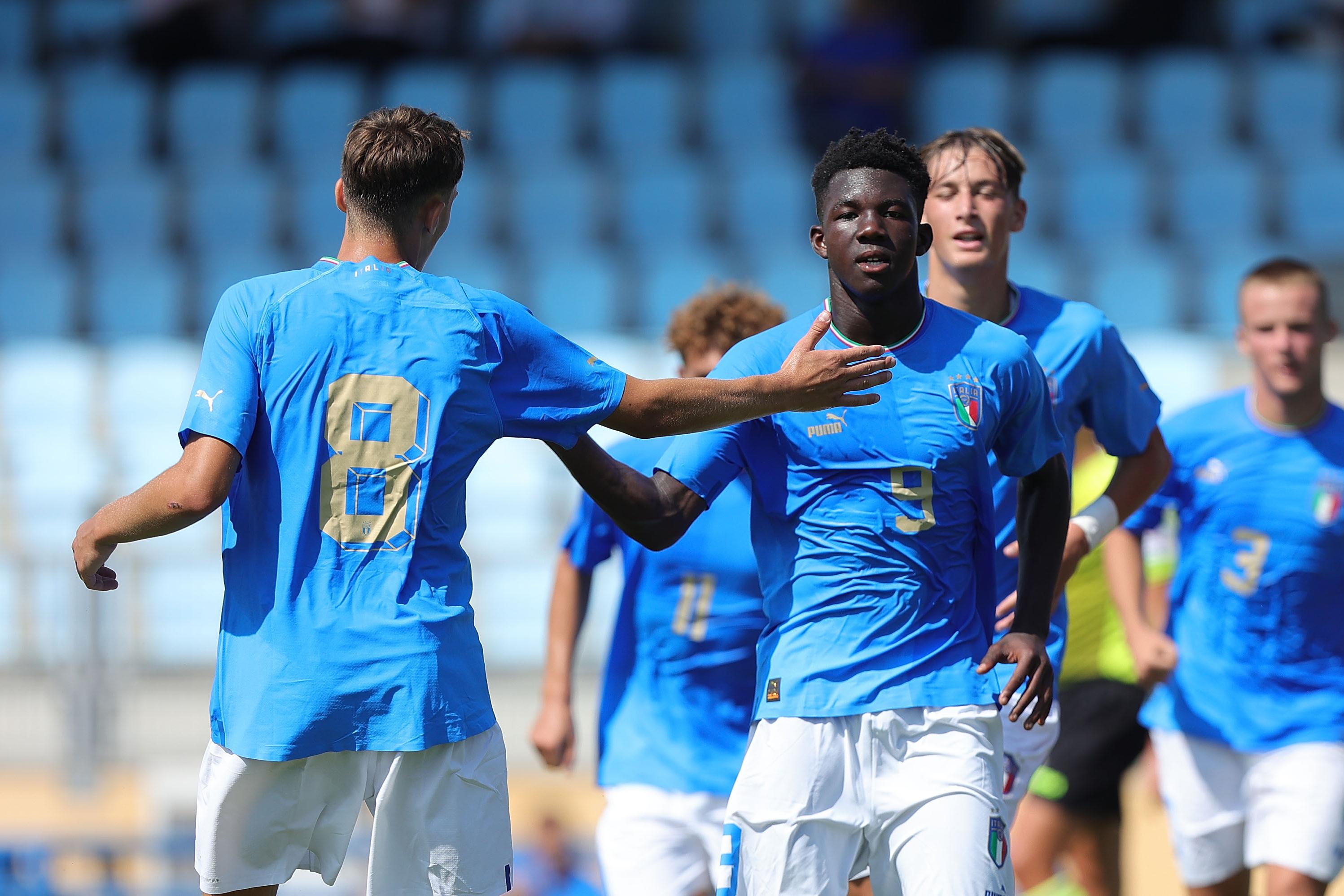 during the International Friendy match between Italy U18 and Albania U18 on August 11, 2022 in Florence, Italy.