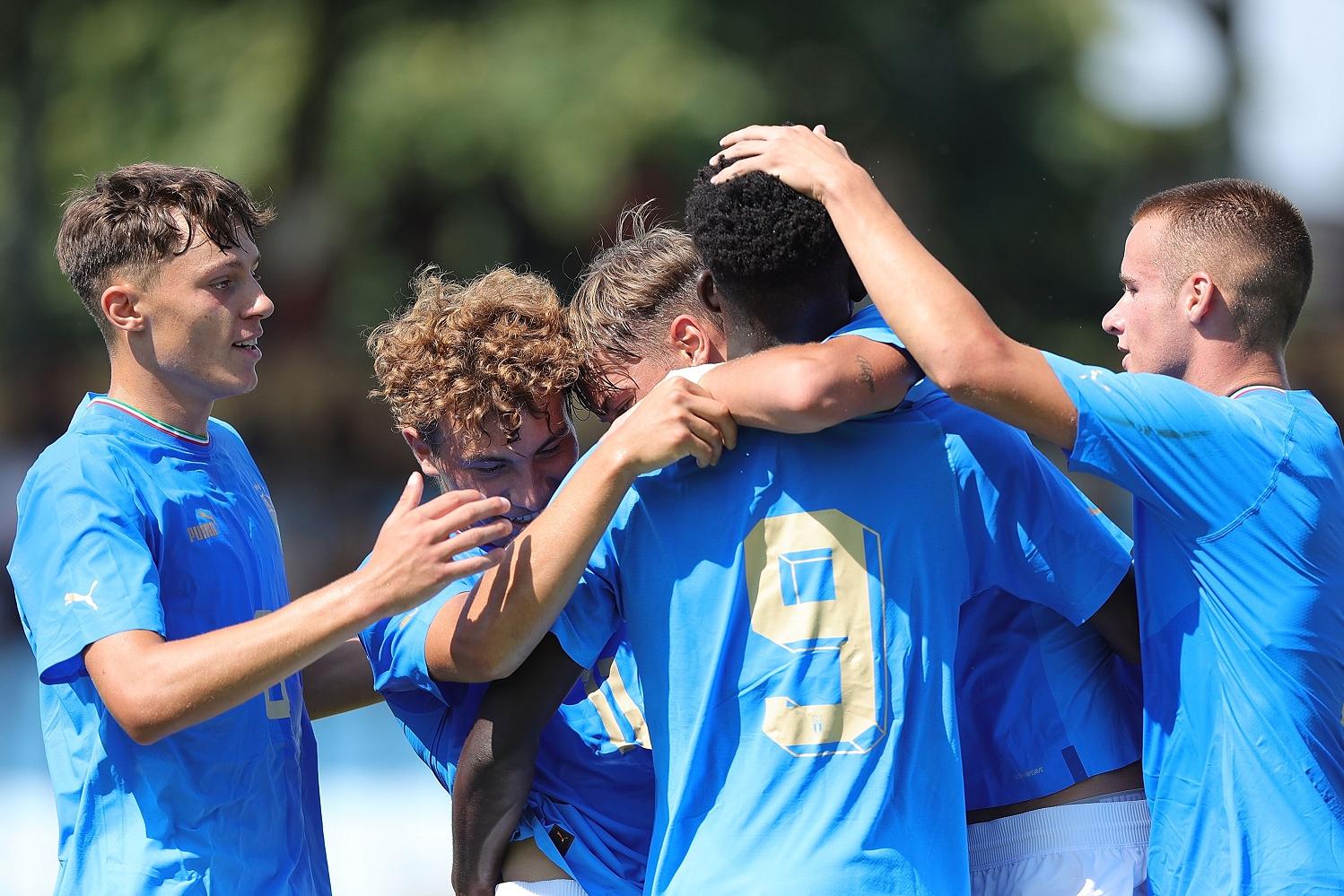 during the International Friendy match between Italy U18 and Albania U18 on August 11, 2022 in Florence, Italy.