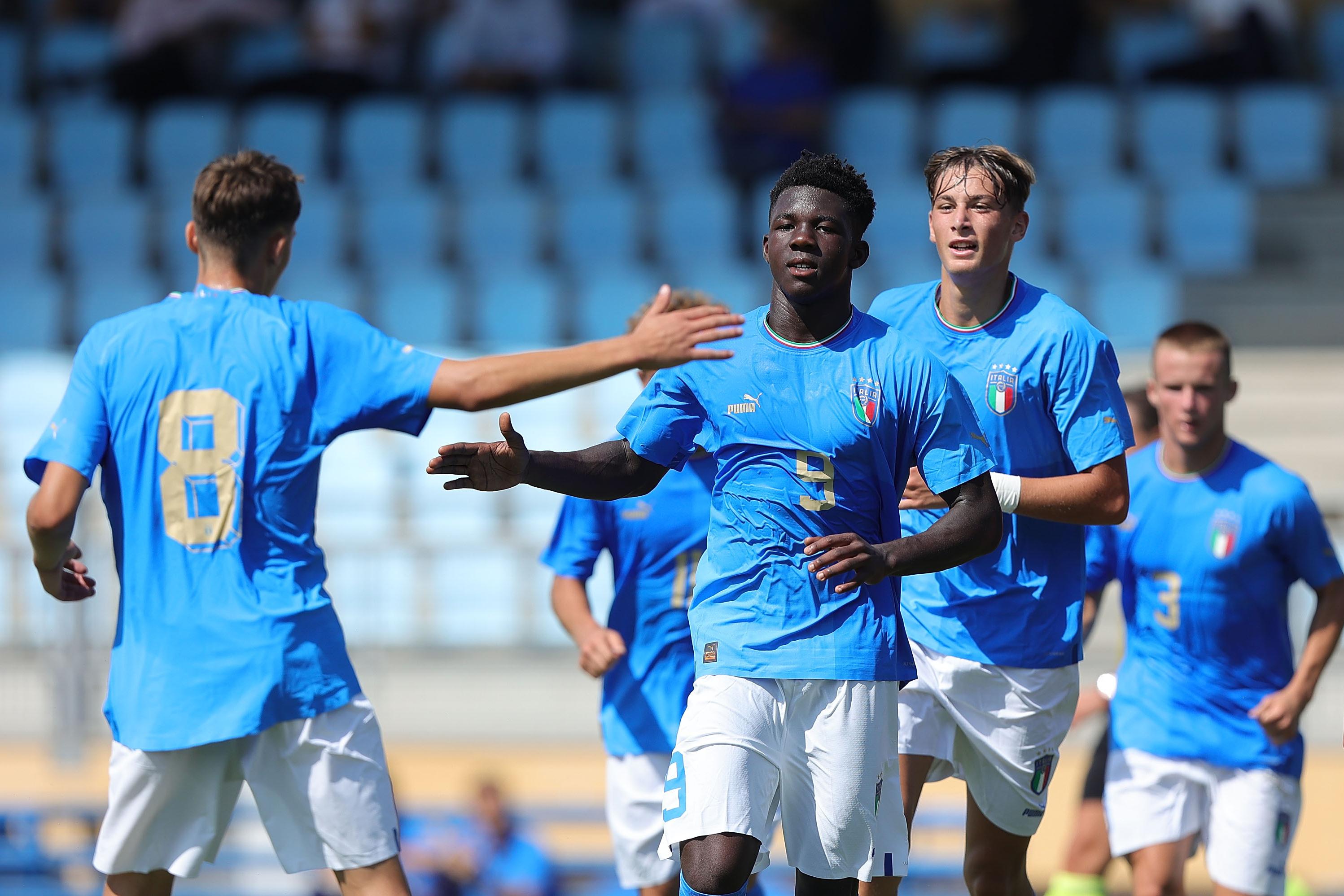 during the International Friendy match between Italy U18 and Albania U18 on August 11, 2022 in Florence, Italy.