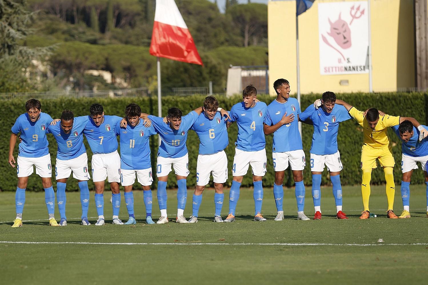 during the International Friendy match between Italy U19 and Albania U19 on August 10, 2022 in Florence, Italy.