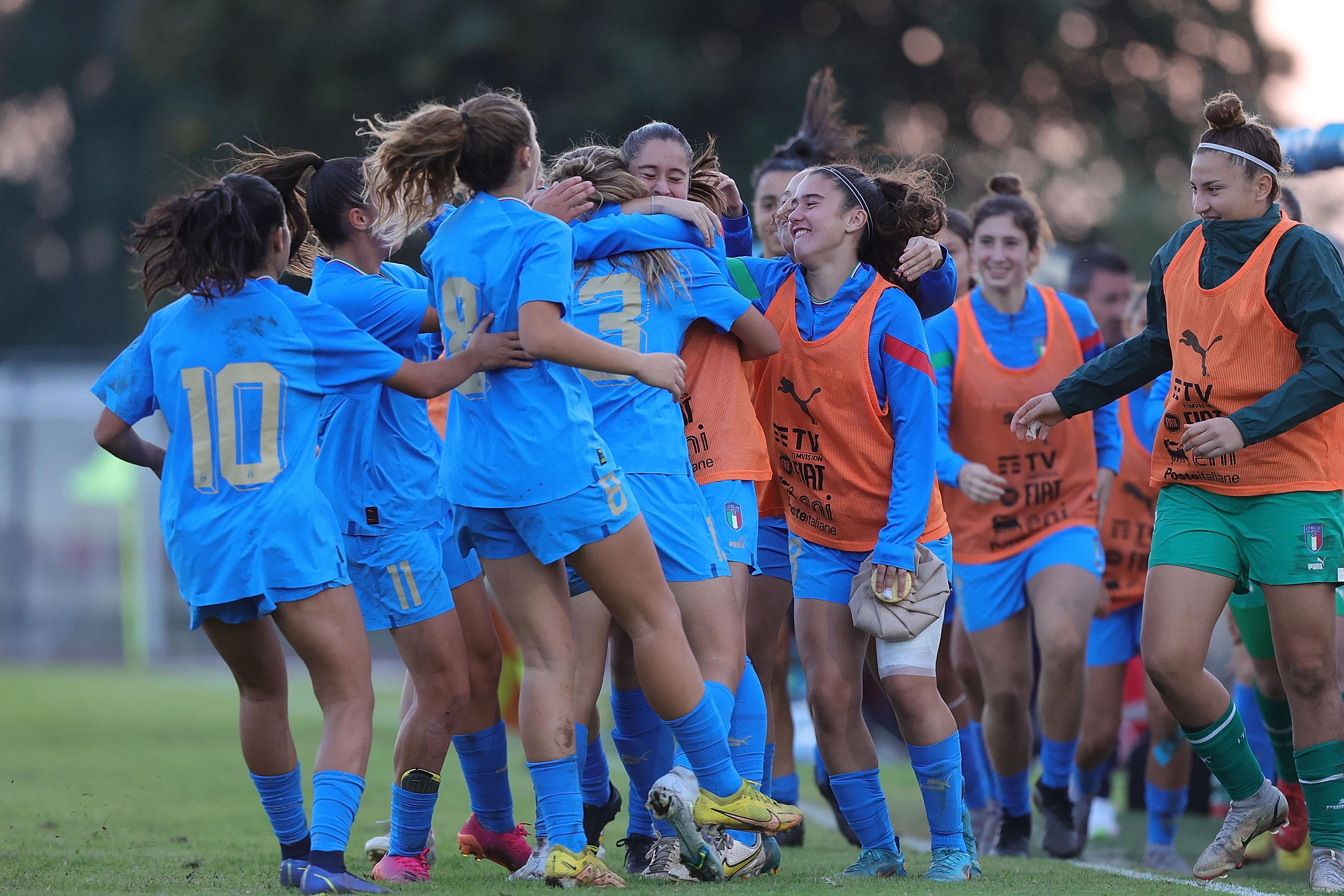during the friendly match between Italy Women U17 and  Denmark Women U17 at  on November 10, 2022 in San Casciano in Val di Pesa, Italy.