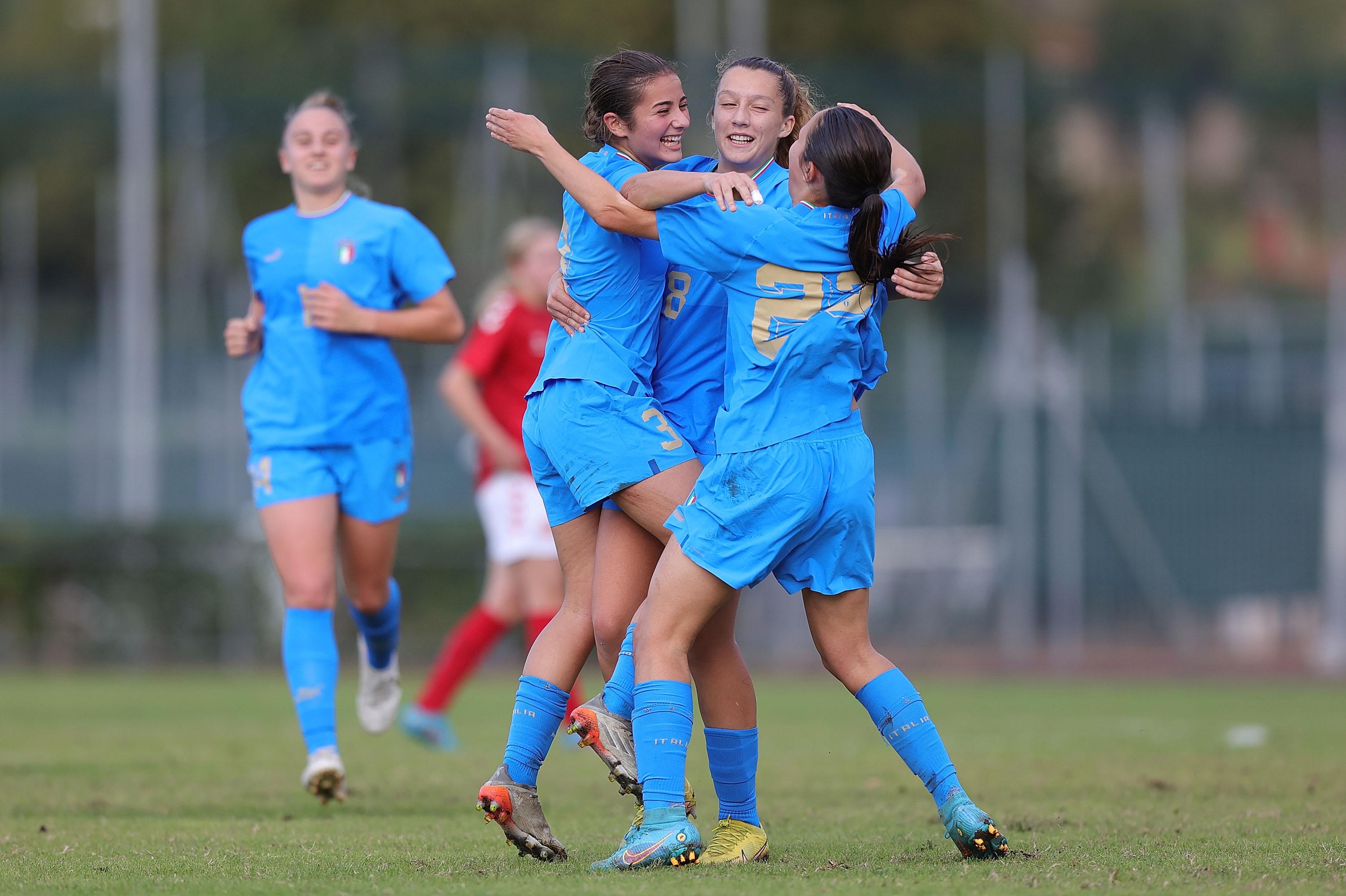 during the friendly match between Italy Women U17 and Denmark Women U17 at on November 10, 2022 in San Casciano in Val di Pesa, Italy.