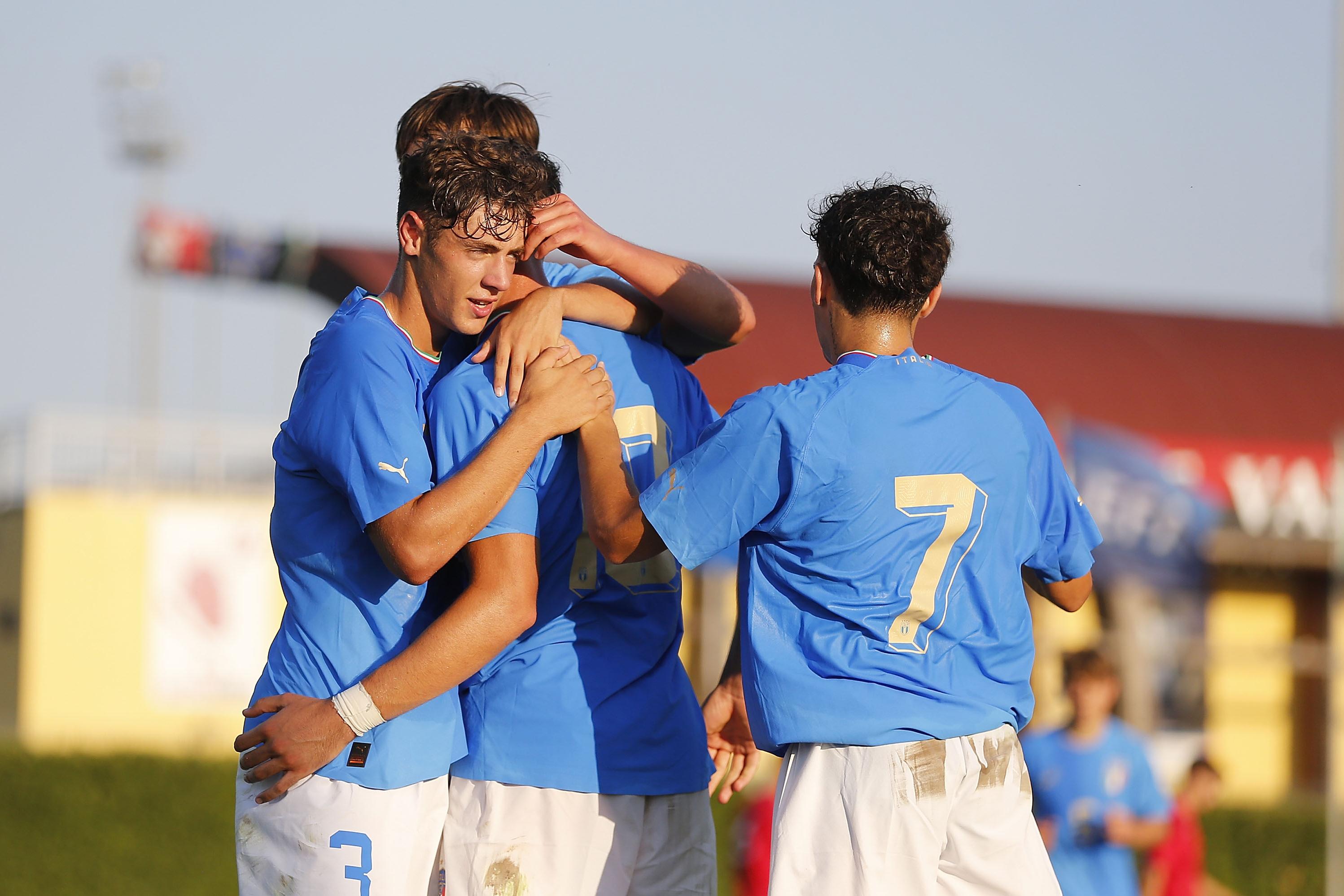 during the International Friendy match between Italy U19 and Albania U19 on August 10, 2022 in Florence, Italy.