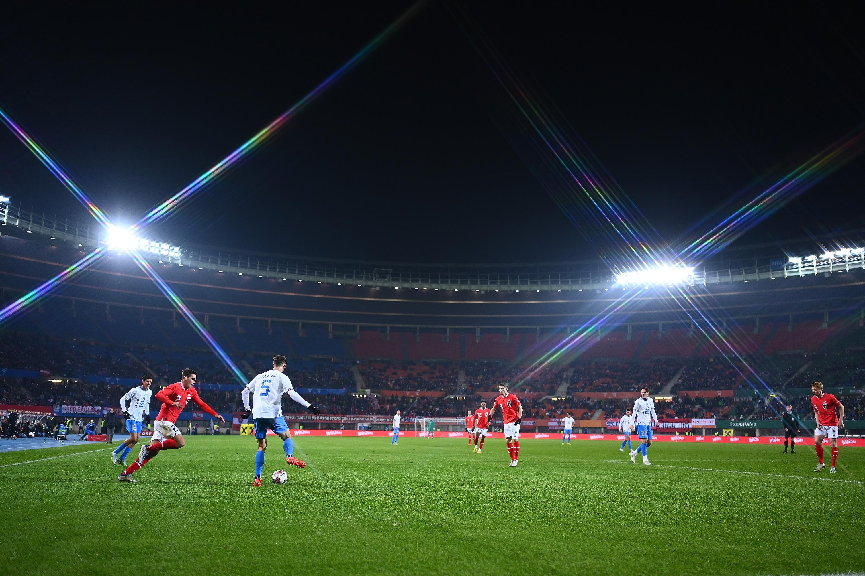 VIENNA, AUSTRIA - NOVEMBER 20: A general view inside the stadium during the friendly match between Austria and Italy at Ernst Happel Stadion on November 20, 2022 in Vienna, Austria. (Photo by Mattia Ozbot/Getty Images)
