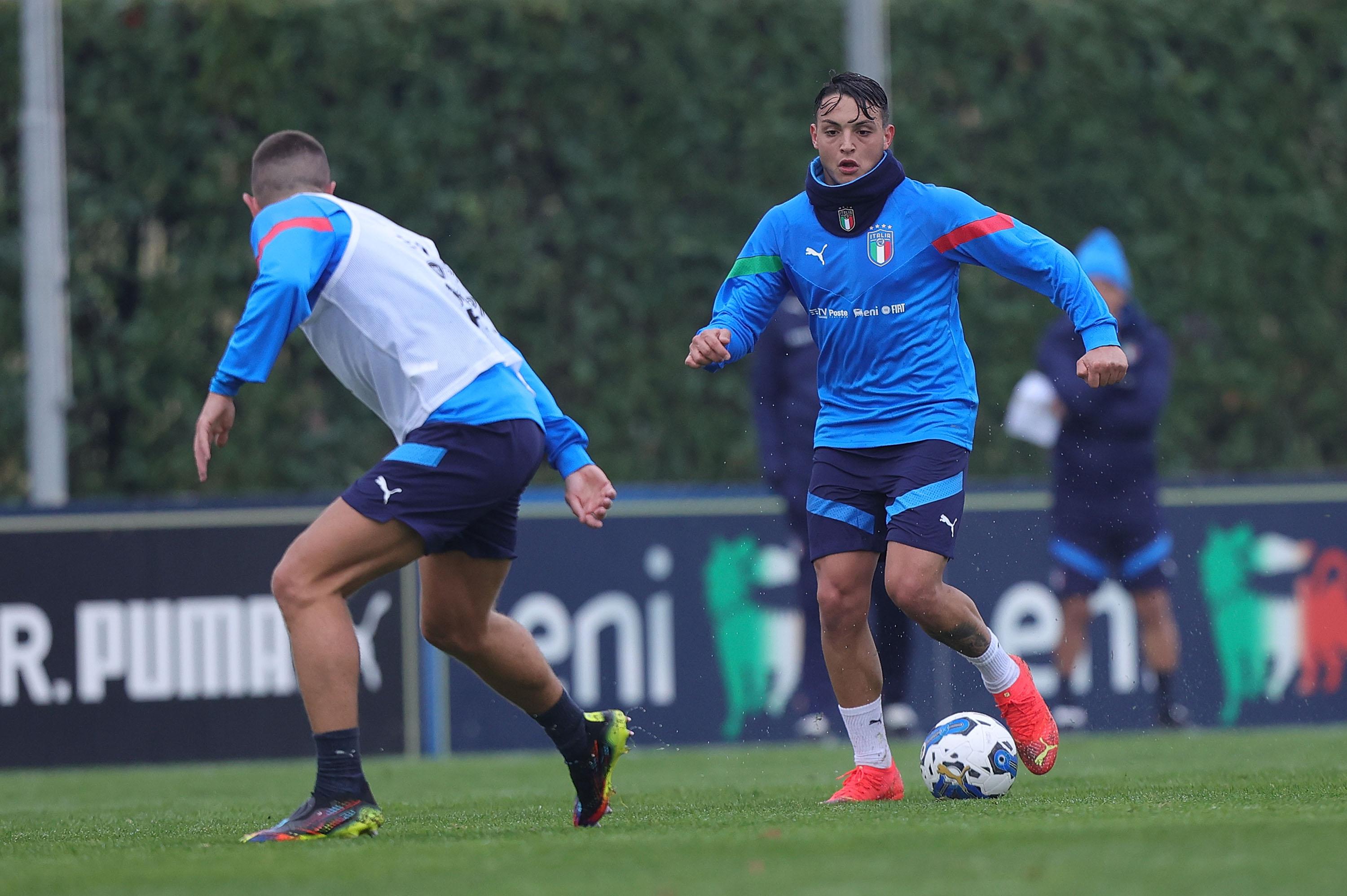 FLORENCE, ITALY - DECEMBER 22: Luca D'Andrea of Italy during Italy training camp at Centro Tecnico Federale di Coverciano on December 22, 2022 in Florence, Italy. (Photo by Gabriele Maltinti/Getty Images) *** Local Caption *** Luca D'Andrea