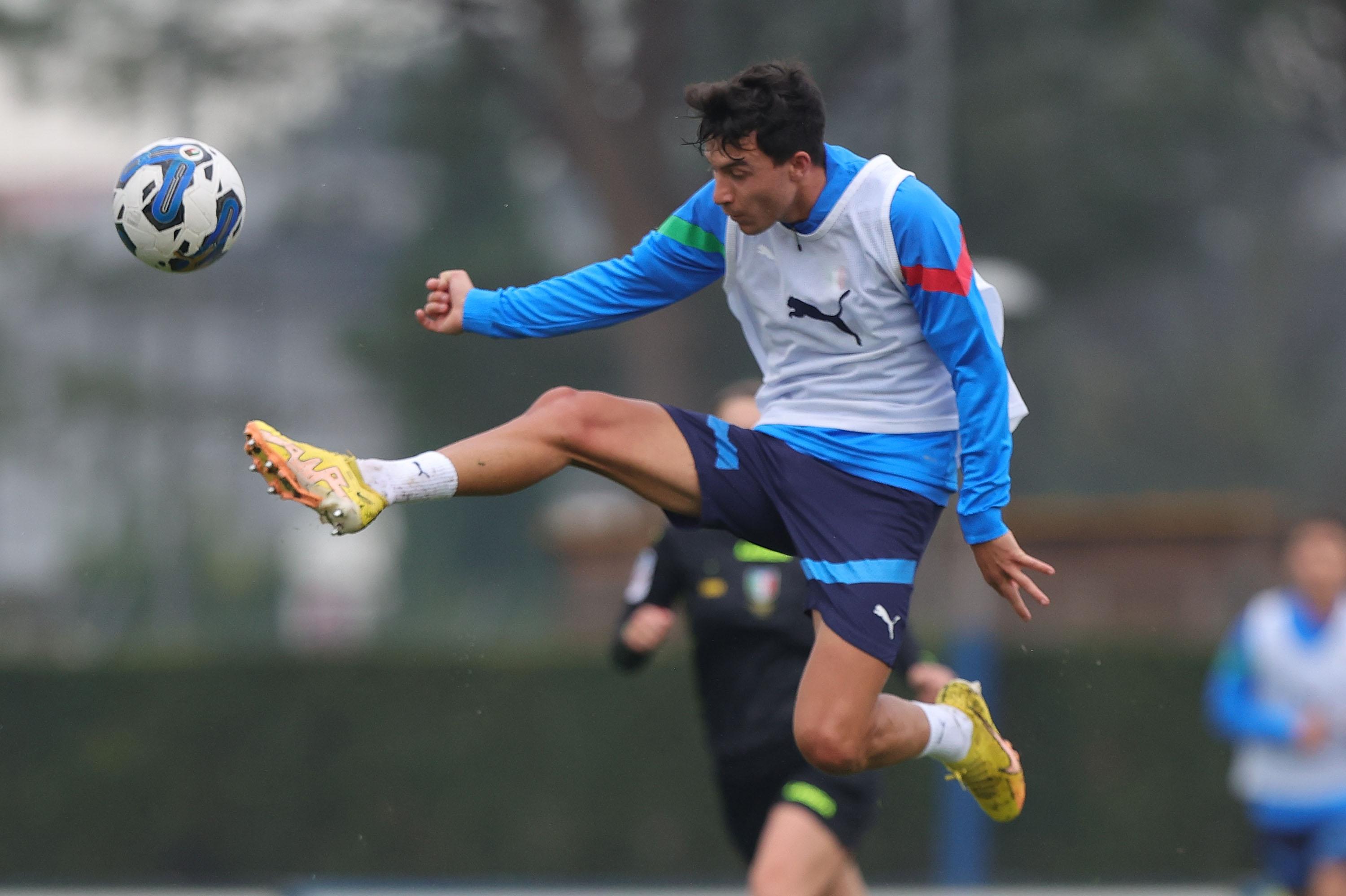 FLORENCE, ITALY - DECEMBER 22: Filippo Missori of Italy during Italy training camp at Centro Tecnico Federale di Coverciano on December 22, 2022 in Florence, Italy. (Photo by Gabriele Maltinti/Getty Images) *** Local Caption *** Filippo Missori