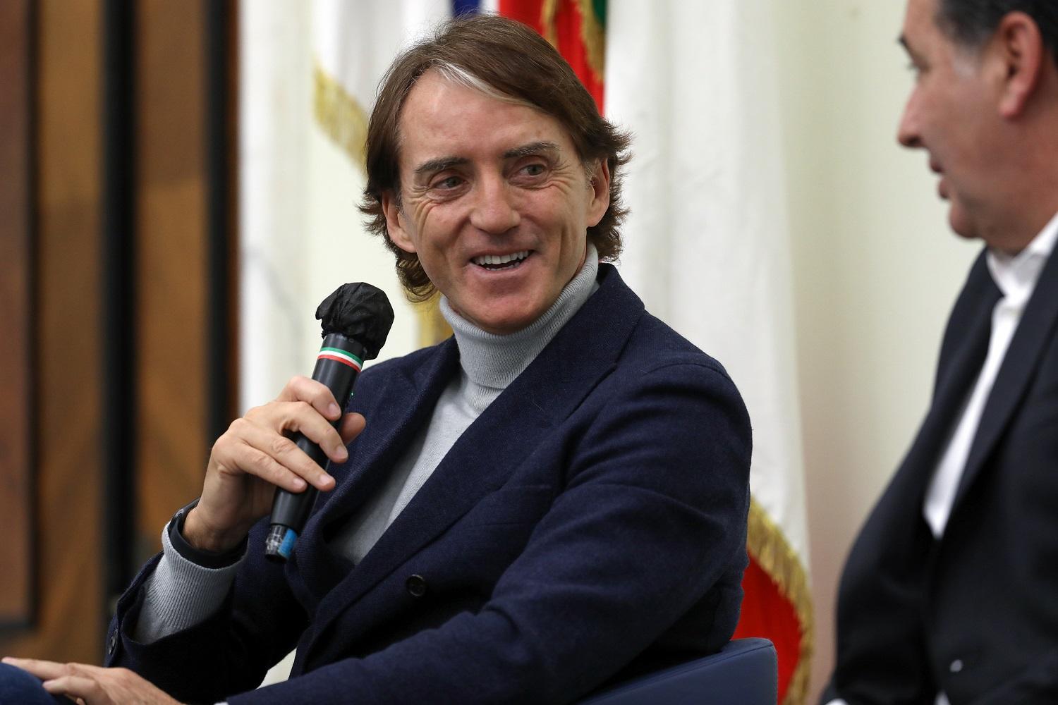 Roma 23/01/2023 Salone d'onore del CONI Allenare l’Azzurro, CT a confronto Roberto Mancini Credit Ciamillo