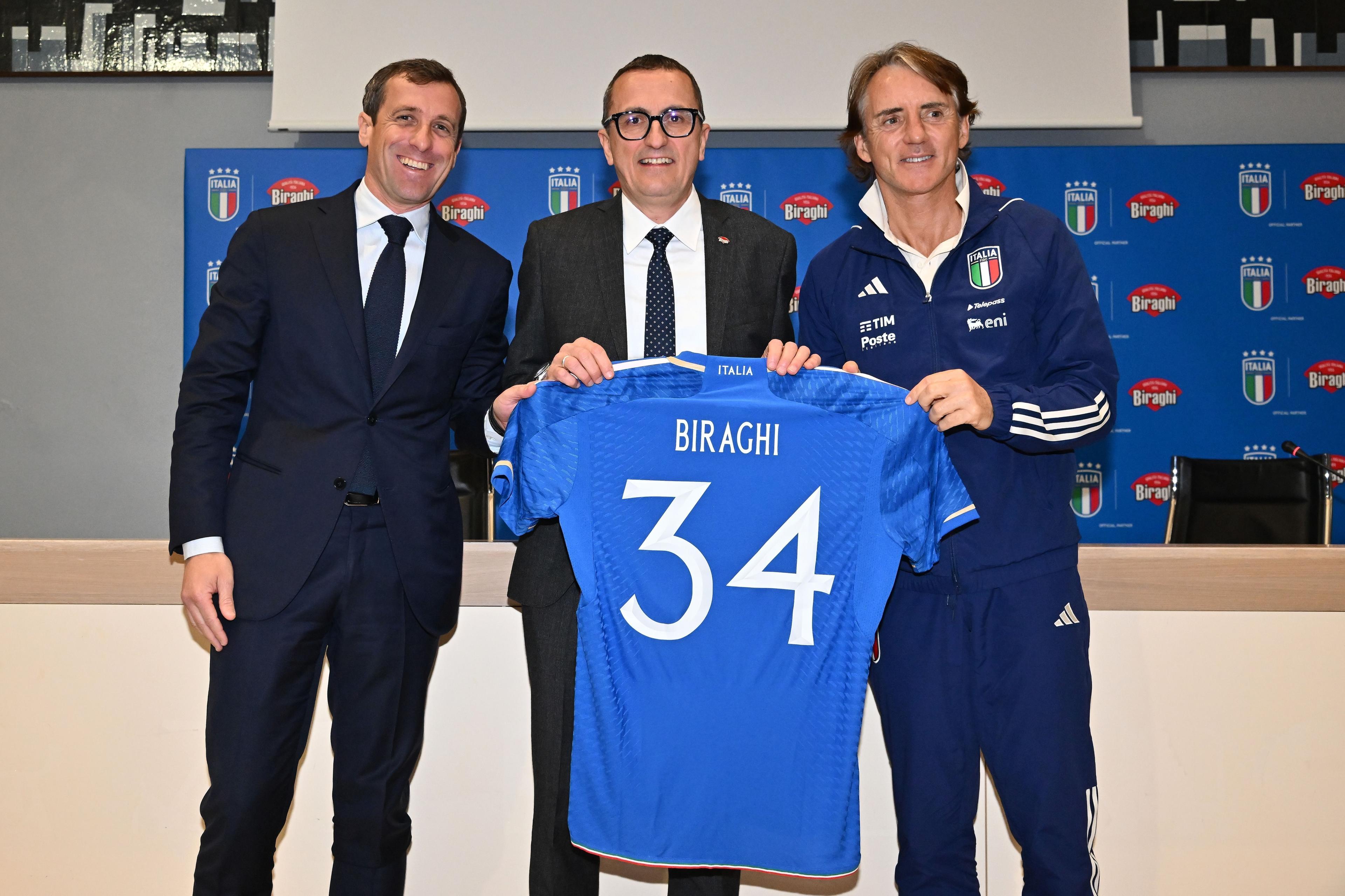 FLORENCE, ITALY - MARCH 21: Biraghi Press Conference at Centro Tecnico Federale di Coverciano on March 21, 2023 in Florence, Italy. (Photo by Alessandro Sabattini/Getty Images)
