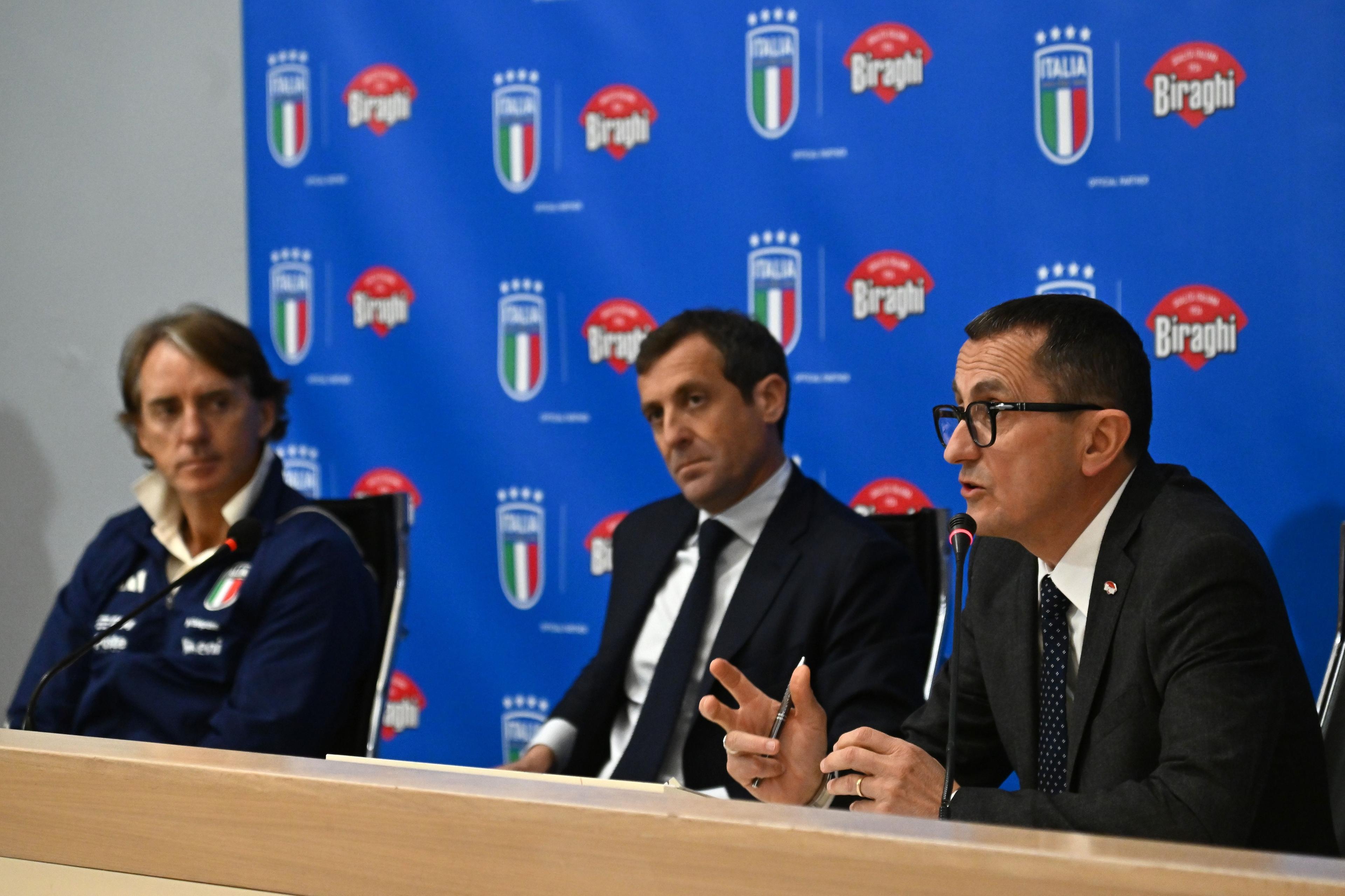 FLORENCE, ITALY - MARCH 21: Biraghi Press Conference at Centro Tecnico Federale di Coverciano on March 21, 2023 in Florence, Italy. (Photo by Alessandro Sabattini/Getty Images)