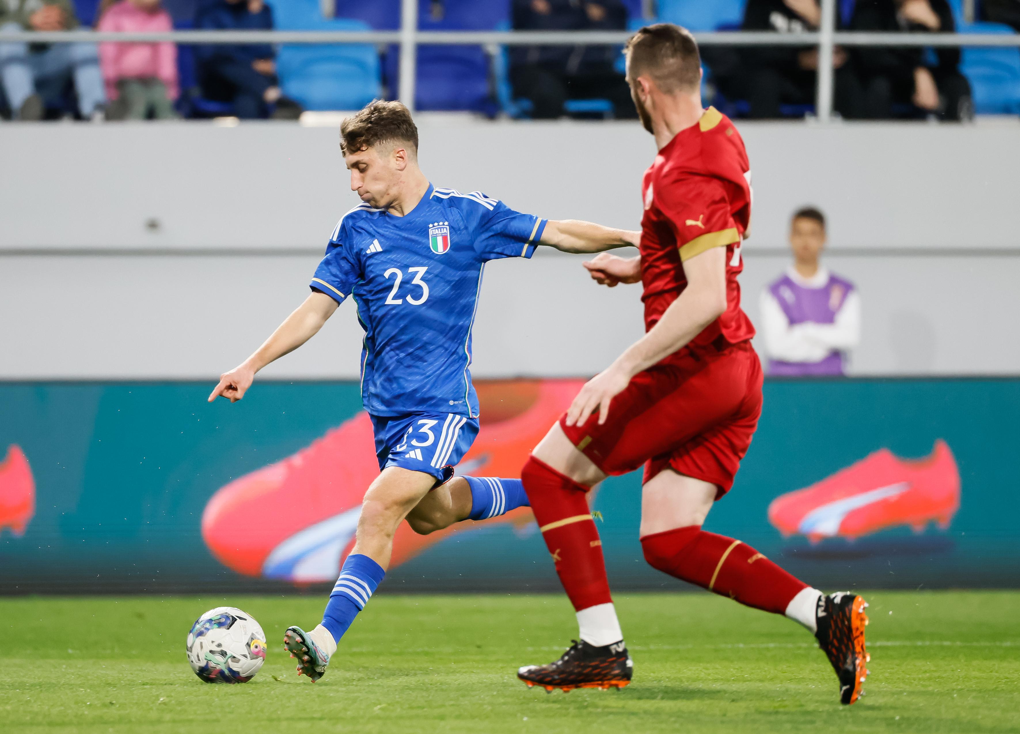 during the 2022/2023 Turkish Airlines EuroLeague Regular Season match between Crvena Zvezda mts Belgrade and Cazoo Baskonia Vitoria-Gasteiz at Aleksandar Nikolic Hall on March 23, 2023 in Belgrade, Serbia. (Photo by Srdjan Stevanovic/Starsport.rs ©)