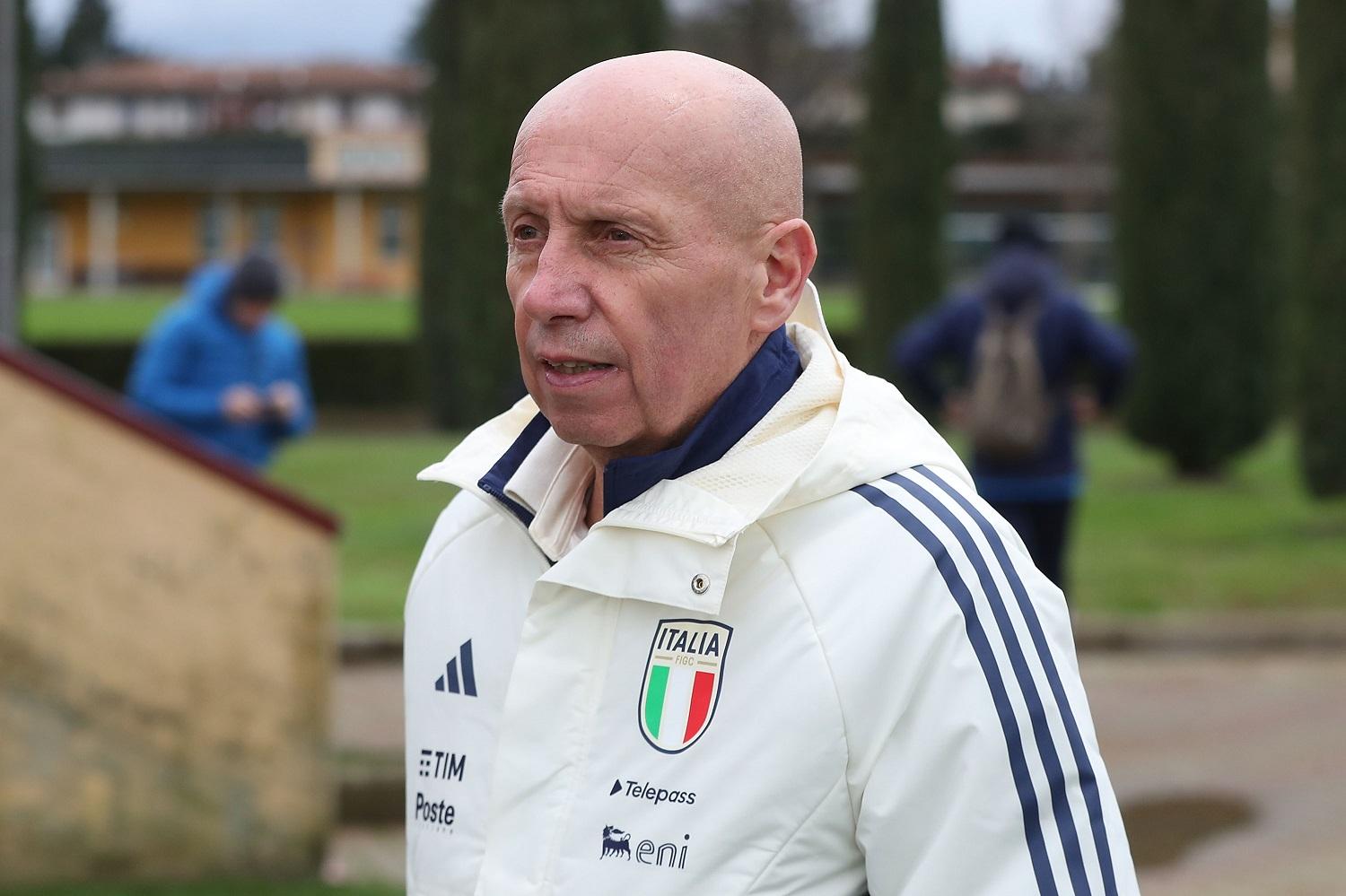 FLORENCE, ITALY - JANUARY 18: Maurizio Viscidi of FIGC looks on during the international friendly match between Italy U18 and Spain U18 at Centro Tecnico Federale di Coverciano on January 18, 2023 in Florence, Italy. (Photo by Gabriele Maltinti/Getty Images) *** Local Caption *** Maurizio Viscidi