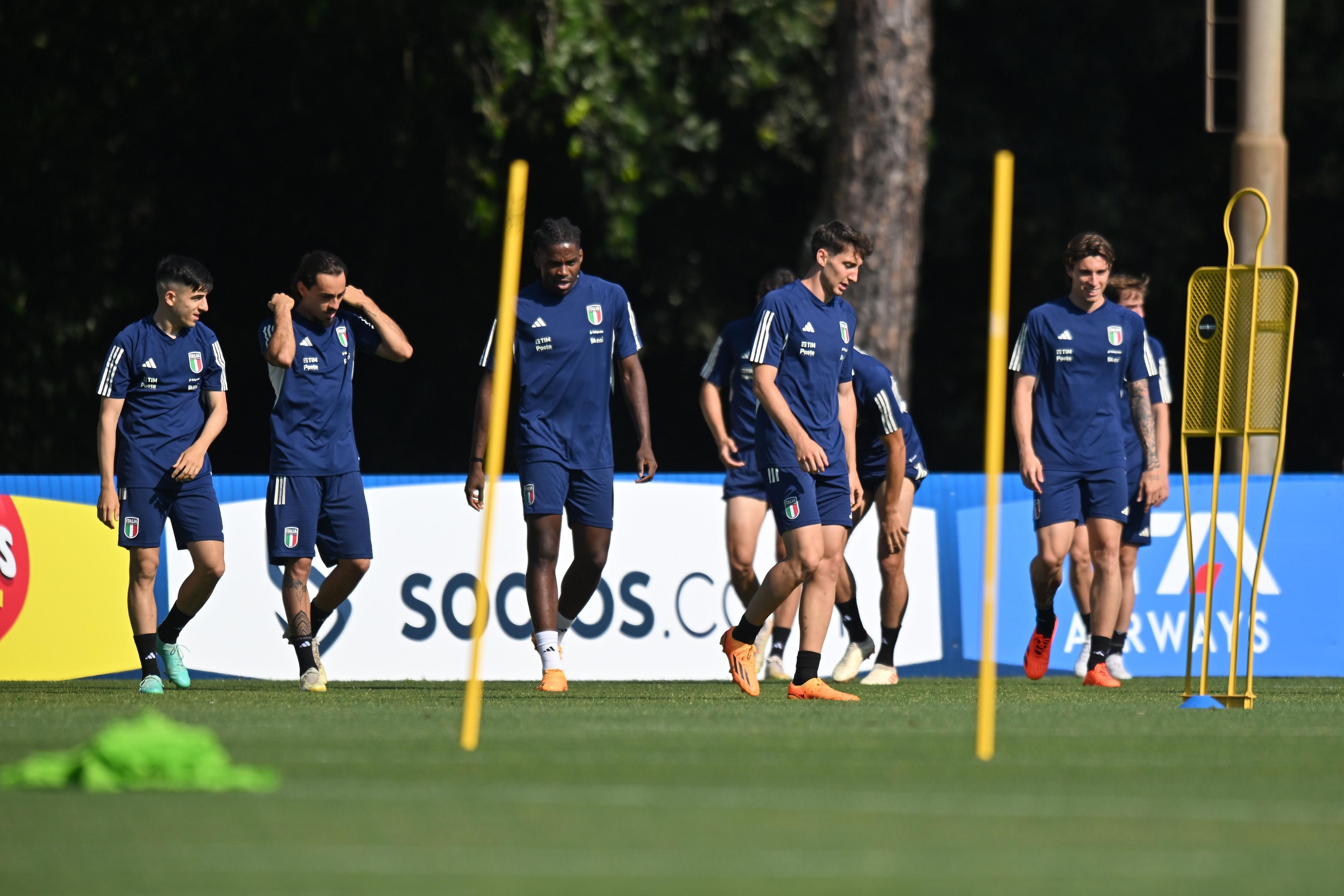 TIRRENIA, ITALY - JUNE 07: during the Italy U21 Training Session on June 07, 2023 in Tirrenia, Italy. (Photo by Alessandro Sabattini/Getty Images)