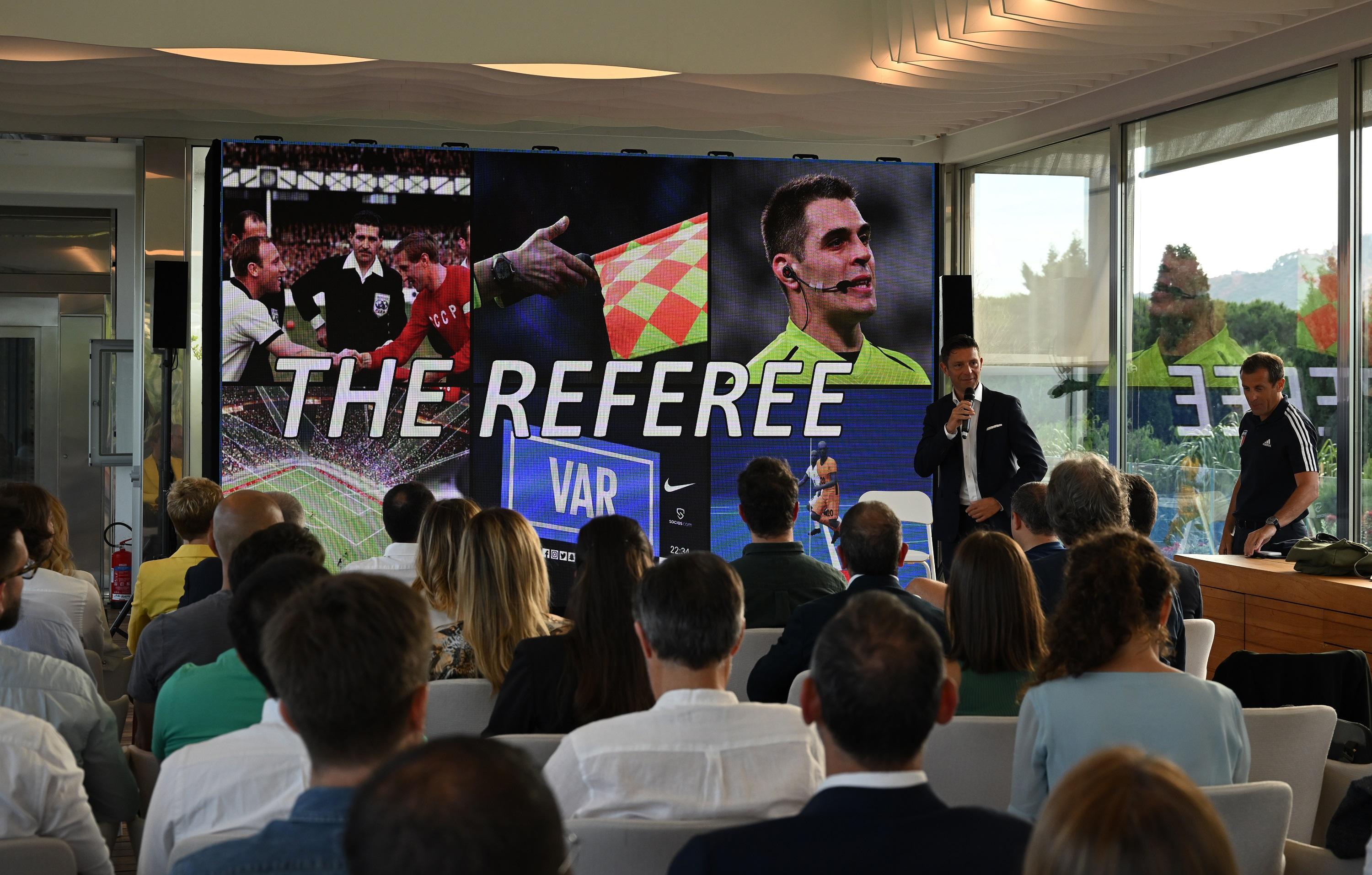SANTA MARGHERITA DI PULA, ITALY - JUNE 08: BUSINESS MEETING SPONSOR at Forte Village Resort on June 08, 2023 in Santa Margherita di Pula, Italy. (Photo by Claudio Villa/Getty Images)