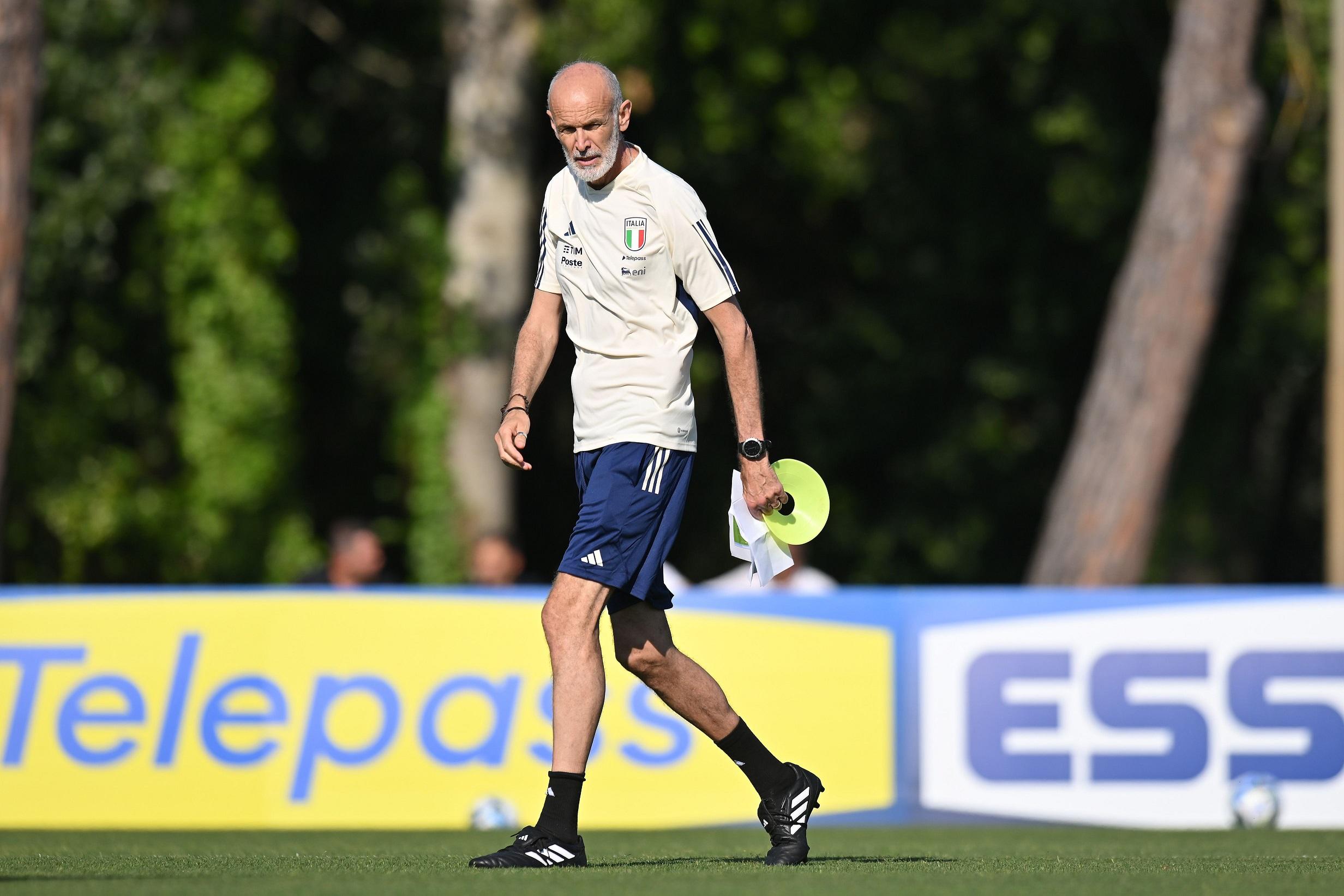 TIRRENIA, ITALY - JUNE 07: during the Italy U21 Training Session on June 07, 2023 in Tirrenia, Italy. (Photo by Alessandro Sabattini/Getty Images)