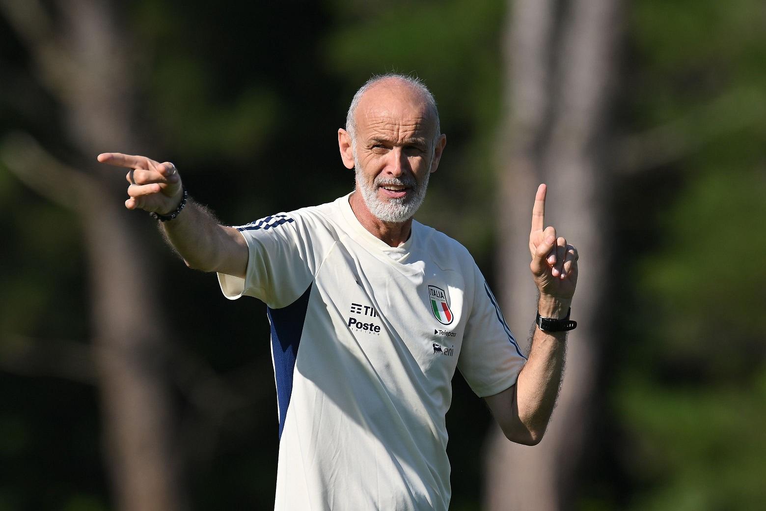 TIRRENIA, ITALY - JUNE 07: during the Italy U21 Training Session on June 07, 2023 in Tirrenia, Italy. (Photo by Alessandro Sabattini/Getty Images)