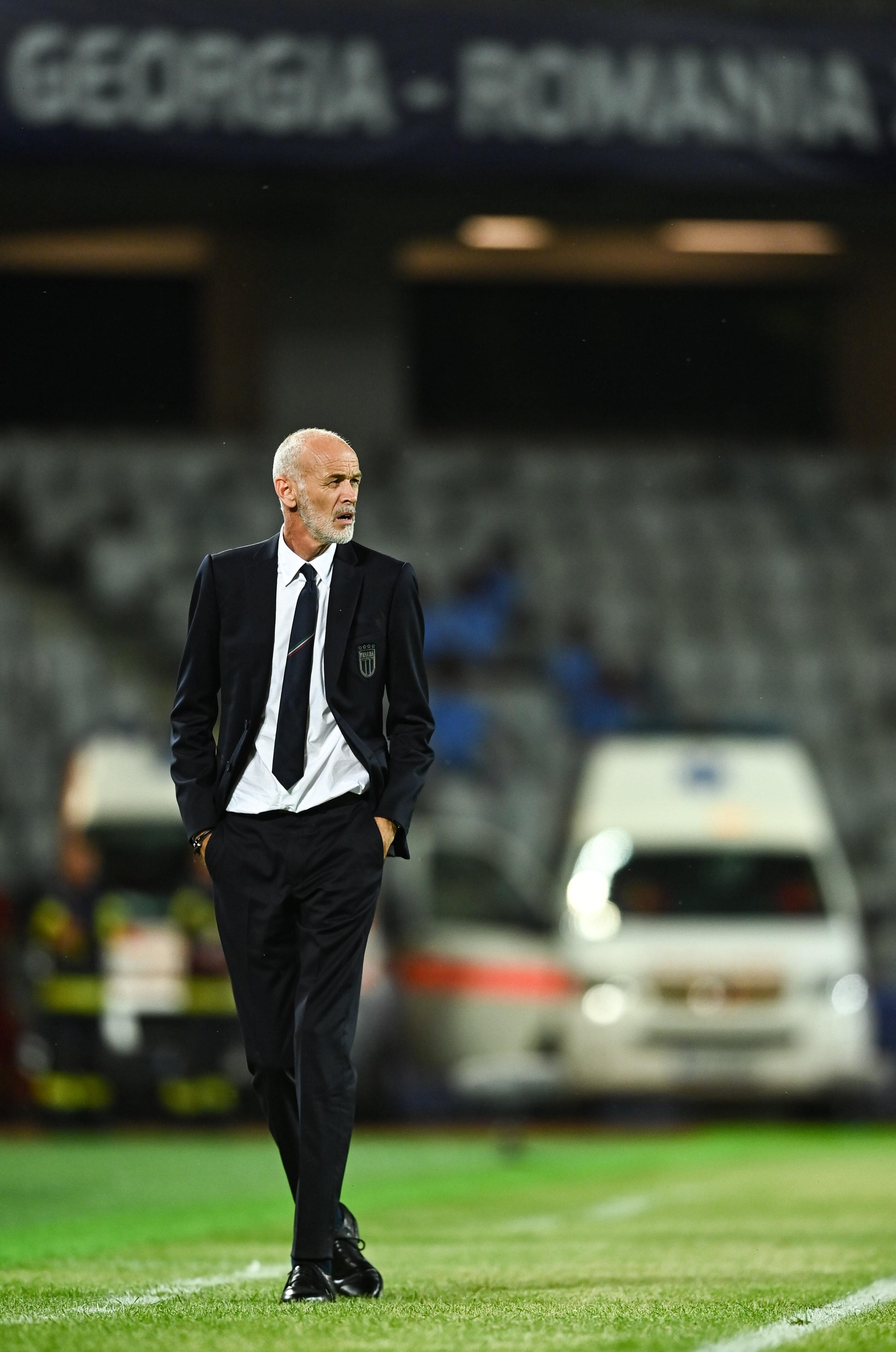 CLUJ-NAPOCA, ROMANIA - JUNE 22: Italy manager Paolo Nicolato during the UEFA Under-21 EURO 2023 Finals Group D match between France and Italy at the Cluj Arena on June 22, 2023 in Cluj Napoca, Romania. (Photo by Eóin Noonan - Sportsfile/UEFA via Getty Images)