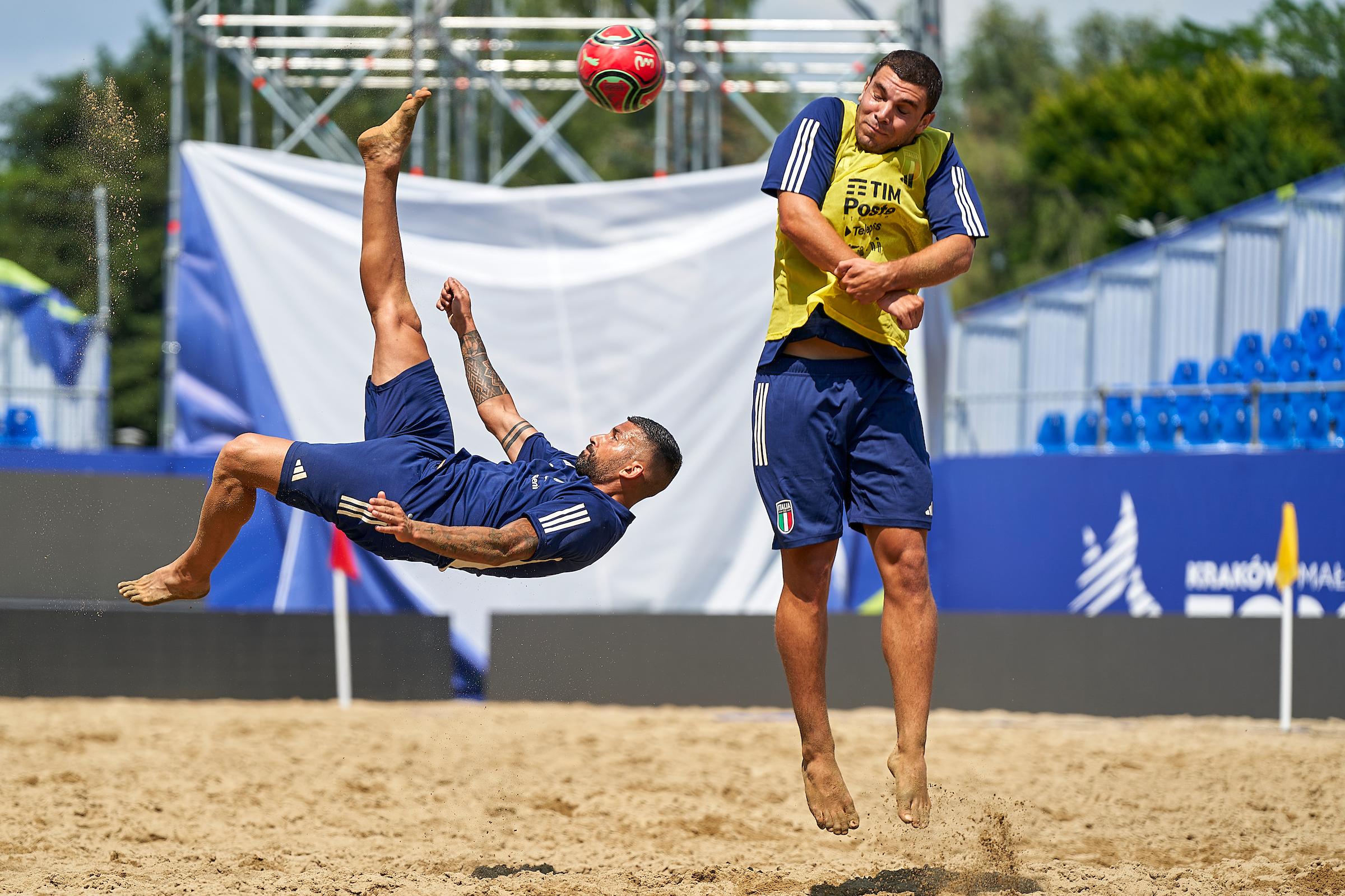 during training day of European Olympic Games 2023 at Tarnow Beach Arena on June 25, 2023 in Tarnow, Poland. (Photo by Jose Manuel Alvarez / BSWW)
