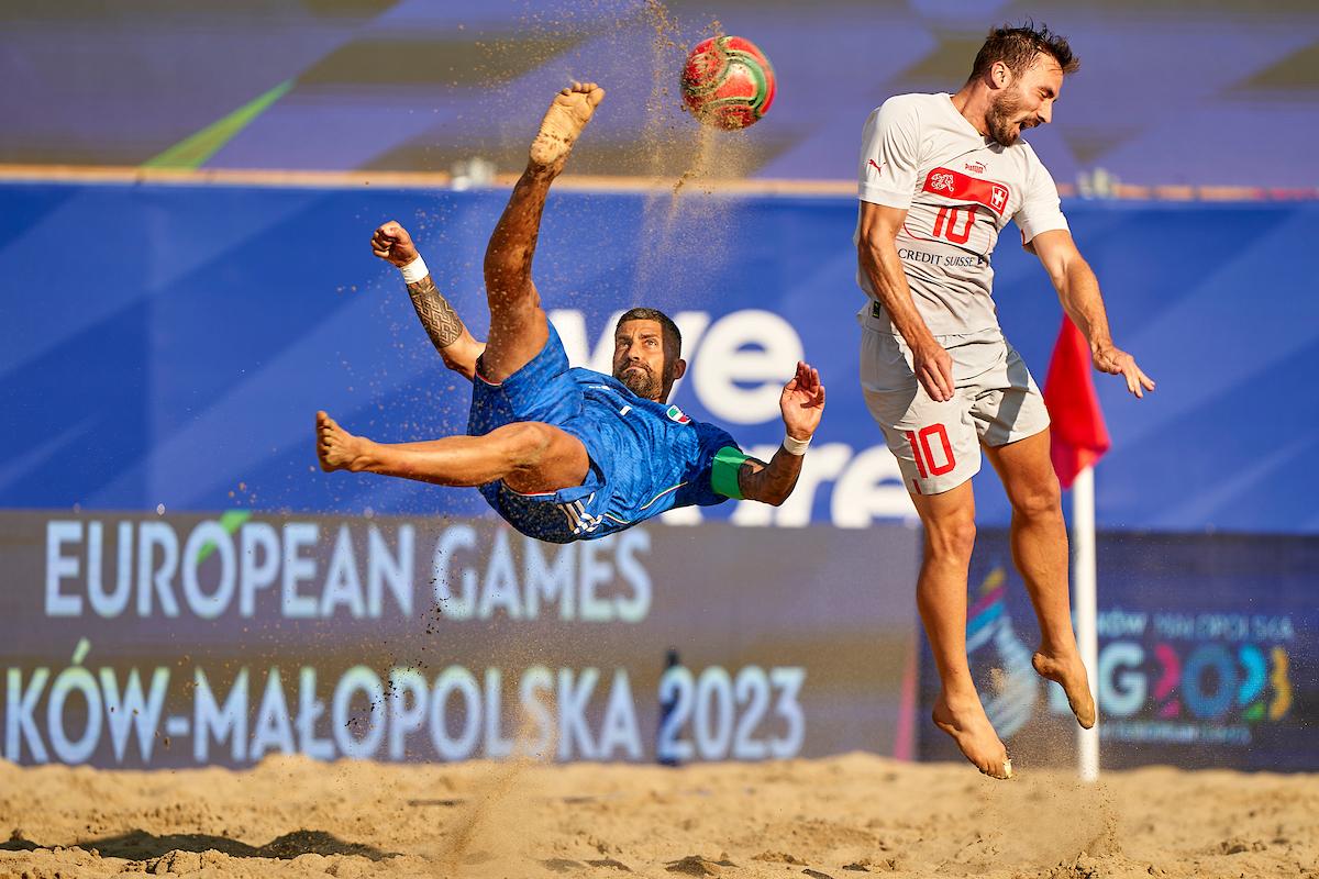 during day three of European Olympic Games 2023 at Tarnow Beach Arena on June 29, 2023 in Tarnow, Poland. (Photo by Jose Manuel Alvarez / BSWW)
