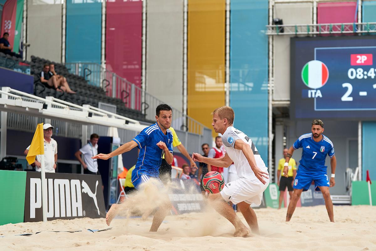 during day one during FIFA Beach Soccer World Cup - Europe Qualifier Baku 2023 on July 05, 2023 in Baku, Azerbaijan. (Photo by Jose Manuel Alvarez/BSWW)
