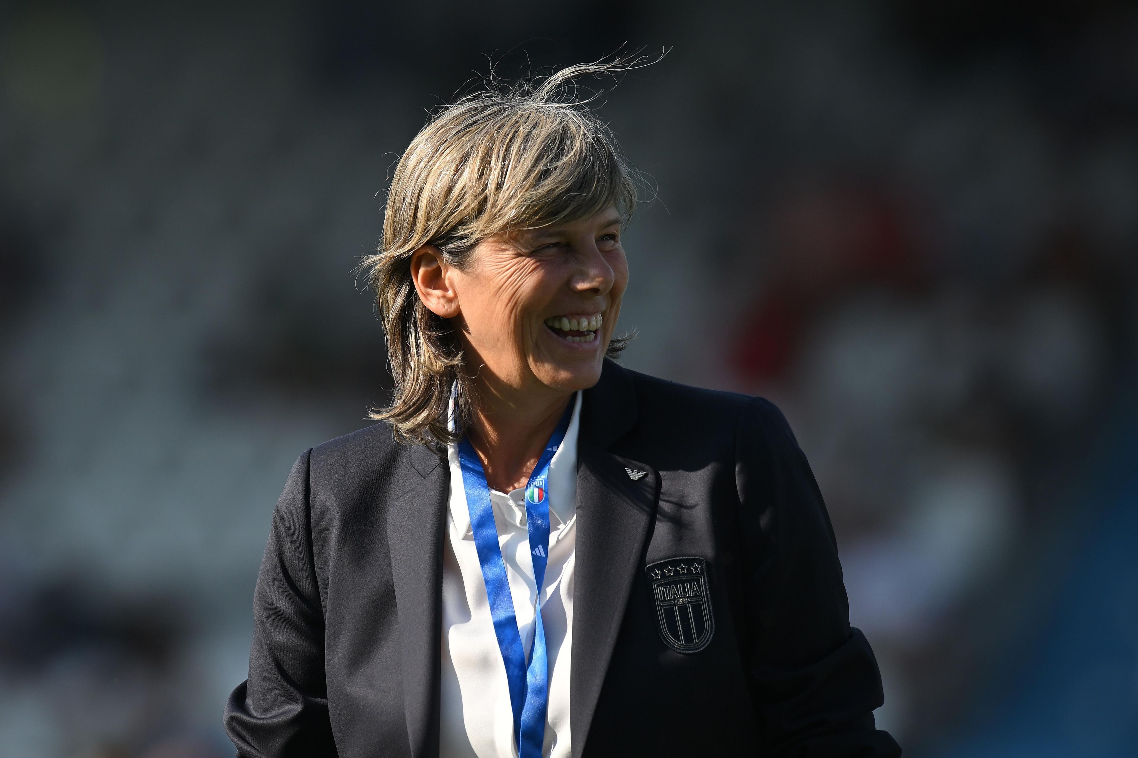 FERRARA, ITALY - JULY 01: Milena Bertolini head coach of Italy looks on during the Women´s International Friendly match between Italy and Morocco at Stadio Paolo Mazza on July 01, 2023 in Ferrara, Italy. (Photo by Alessandro Sabattini/Getty Images)