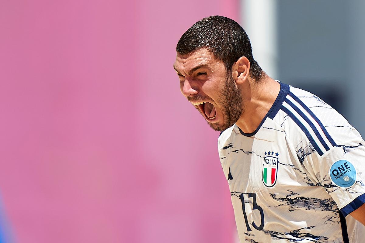 during day two during FIFA Beach Soccer World Cup - Europe Qualifier Baku 2023 on July 06, 2023 in Baku, Azerbaijan. (Photo by Jose Manuel Alvarez/BSWW)