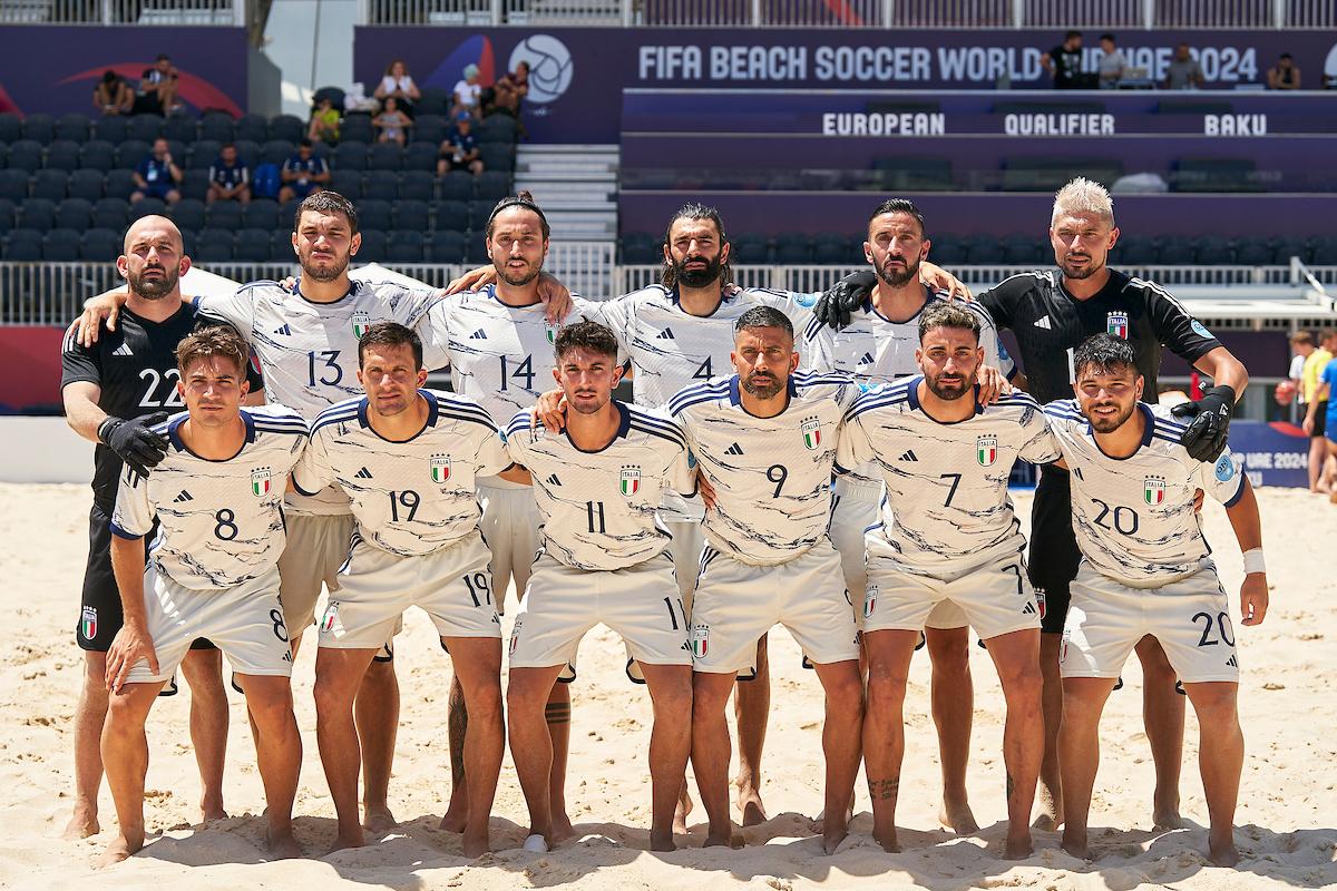 during day two during FIFA Beach Soccer World Cup - Europe Qualifier Baku 2023 on July 06, 2023 in Baku, Azerbaijan. (Photo by Jose Manuel Alvarez/BSWW)