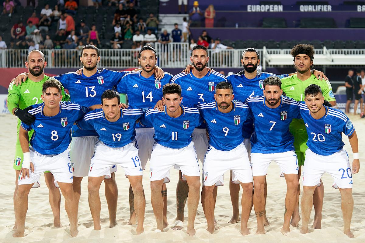 during day five during FIFA Beach Soccer World Cup - Europe Qualifier Baku 2023 on July 09, 2023 in Baku, Azerbaijan. (Photo by Jose Manuel Alvarez/BSWW)