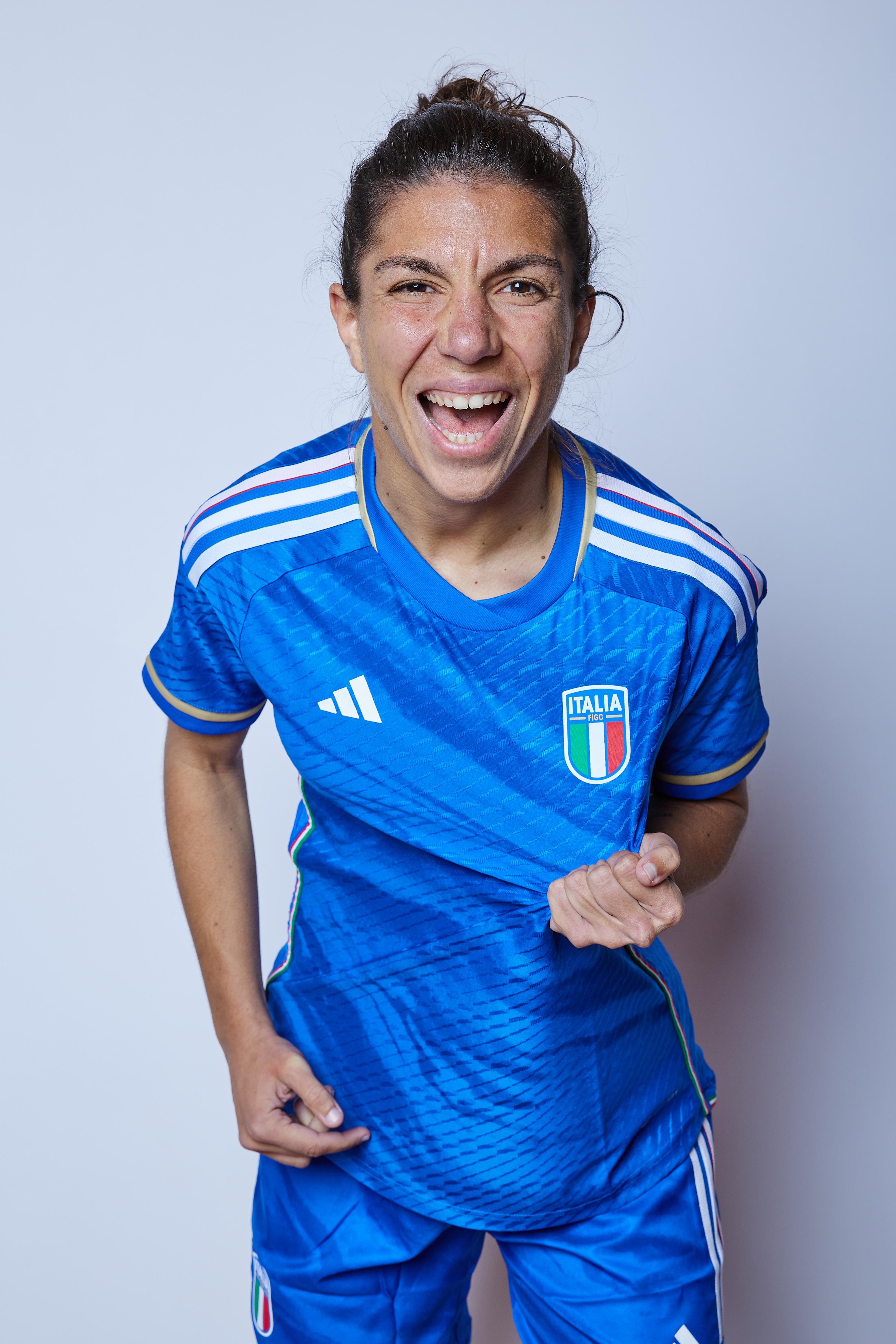 FLORENCE, ITALY - APRIL 03: Elisa Bartoli of Italy poses for a photo during Italy Women Portrait Session at Centro Tecnico Federale di Coverciano on April 03, 2023 in Florence, Italy. (Photo by Emmanuele Ciancaglini/Getty Images)