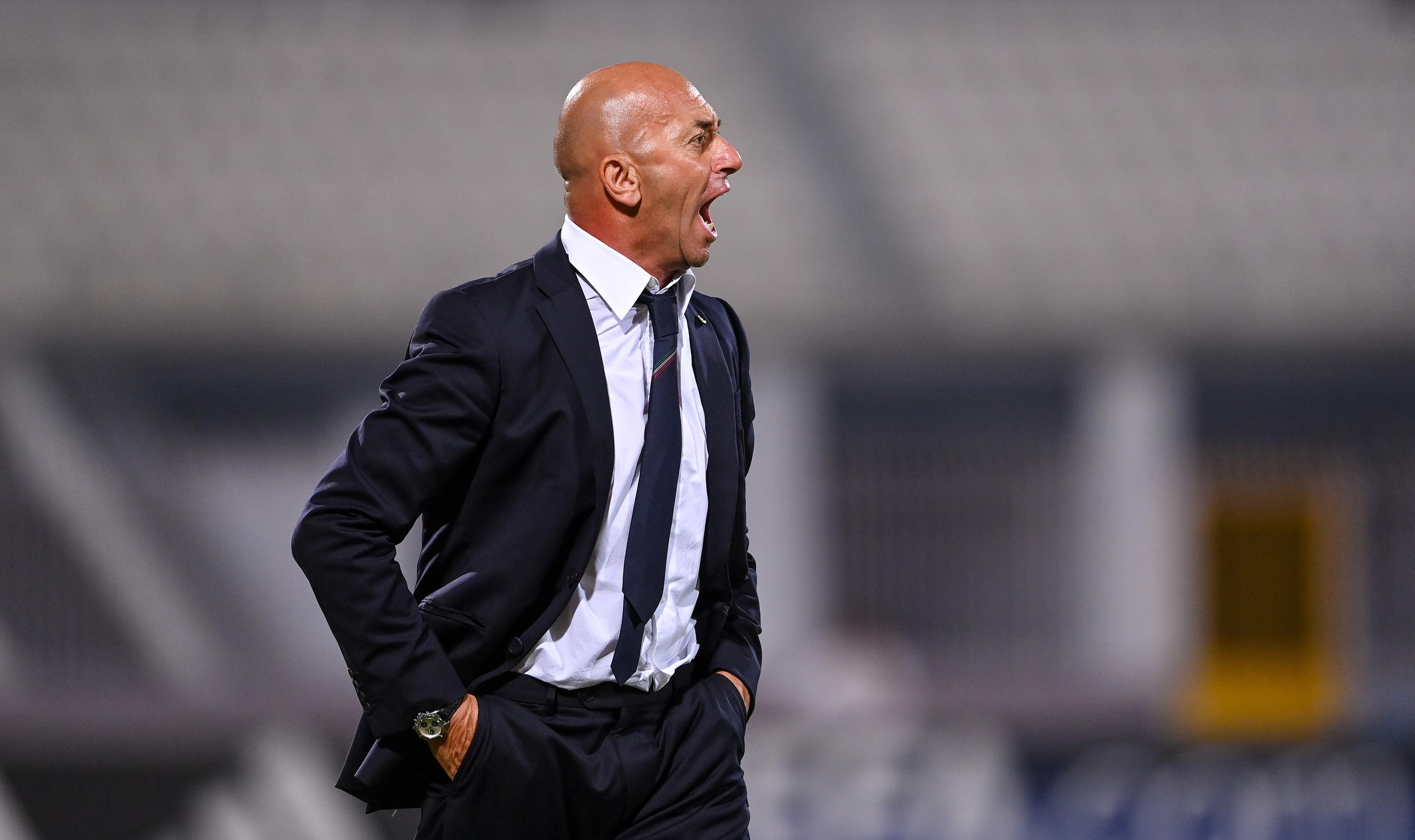 TA' QALI, MALTA - JULY 13: Italy head coach Alberto Bollini during the UEFA European Under-19 Championship 2022/23 semi-final match between Spain and Italy at the National Stadium on July 13, 2023 in Ta' Qali, Malta. (Photo by Seb Daly - Sportsfile/UEFA via Getty Images)
