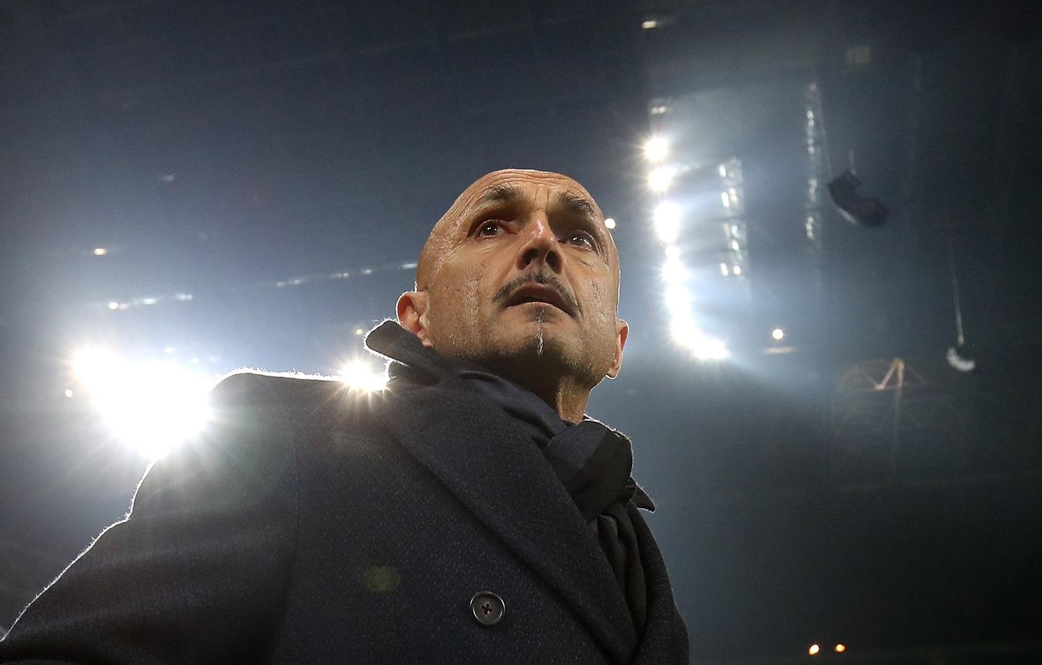 MILAN, ITALY - FEBRUARY 24: Head coach of FC Internazionale Luciano Spalletti looks on before the serie A match between FC Internazionale and Benevento Calcio at Stadio Giuseppe Meazza on February 24, 2018 in Milan, Italy. (Photo by Marco Luzzani - Inter/FC Internazionale via Getty Images)
