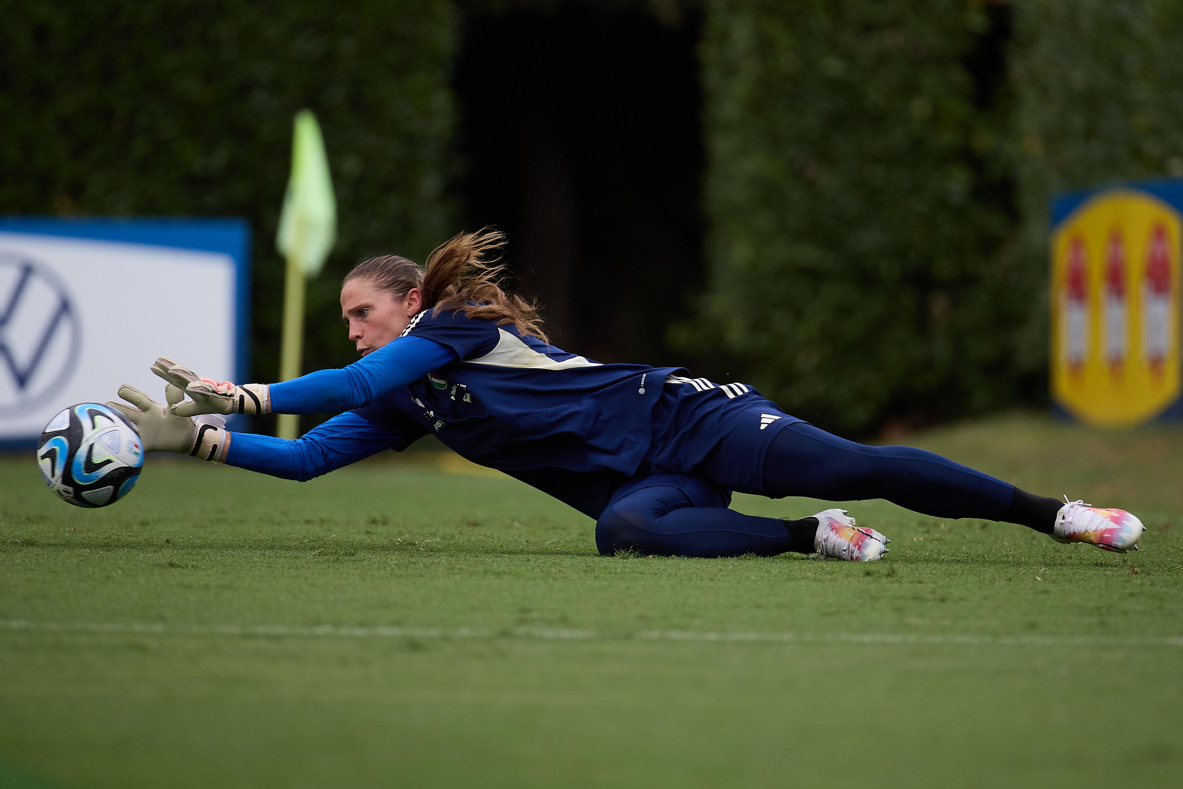 FLORENCE, ITALY - SEPTEMBER 18: Laura Giuliani of Italy during Italy Training Session at Centro Tecnico Federale di Coverciano on September 18, 2023 in Florence, Italy. (Photo by Emmanuele Ciancaglini/Getty Images)